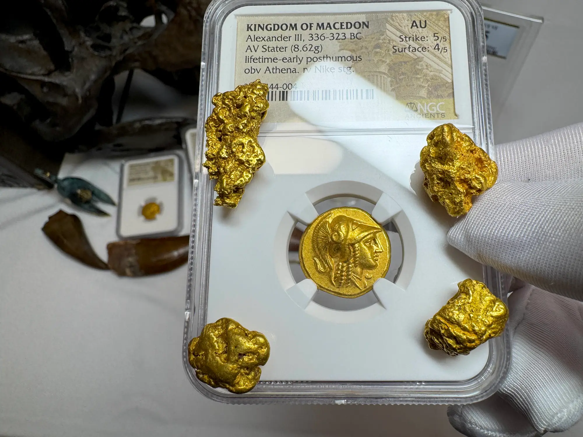 Kingdom of Macedon "Alexander the Great" 336BC Stater NGC AU 5x4 Gorgeous! 14