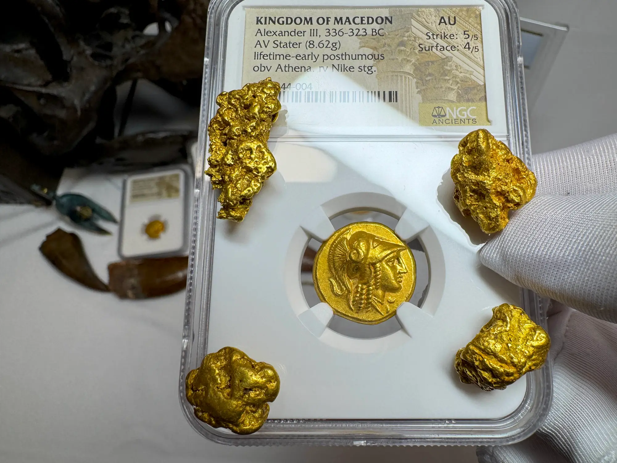 Kingdom of Macedon "Alexander the Great" 336BC Stater NGC AU 5x4 Gorgeous! 15