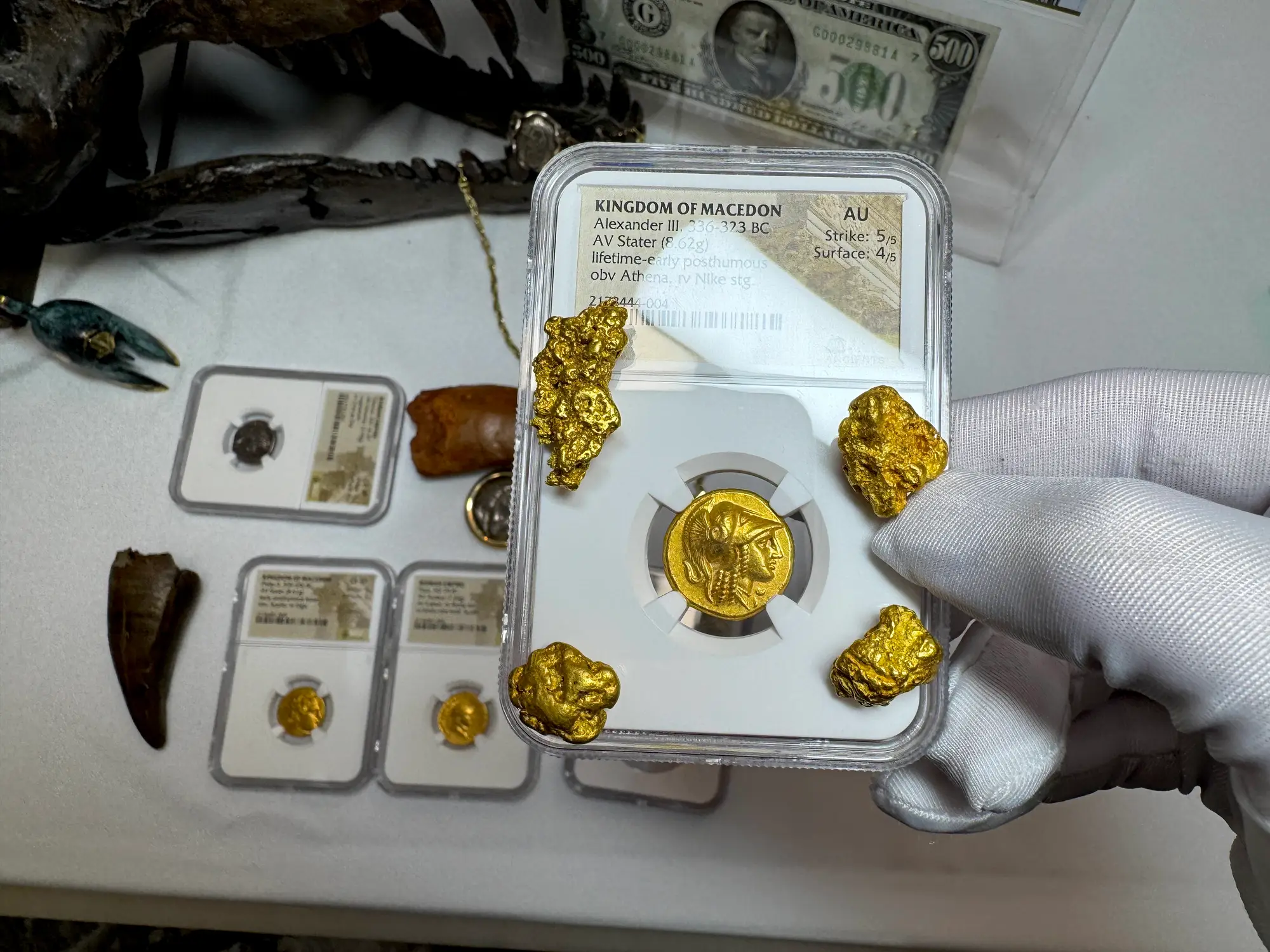 Kingdom of Macedon "Alexander the Great" 336BC Stater NGC AU 5x4 Gorgeous! 35