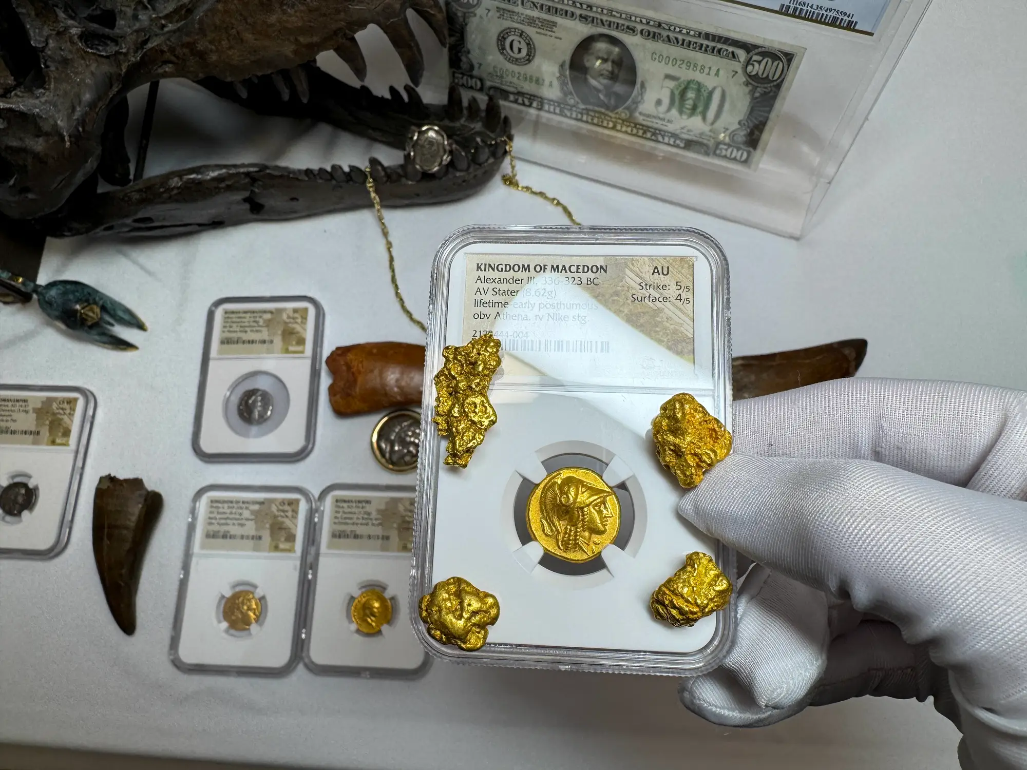 Kingdom of Macedon "Alexander the Great" 336BC Stater NGC AU 5x4 Gorgeous! 39