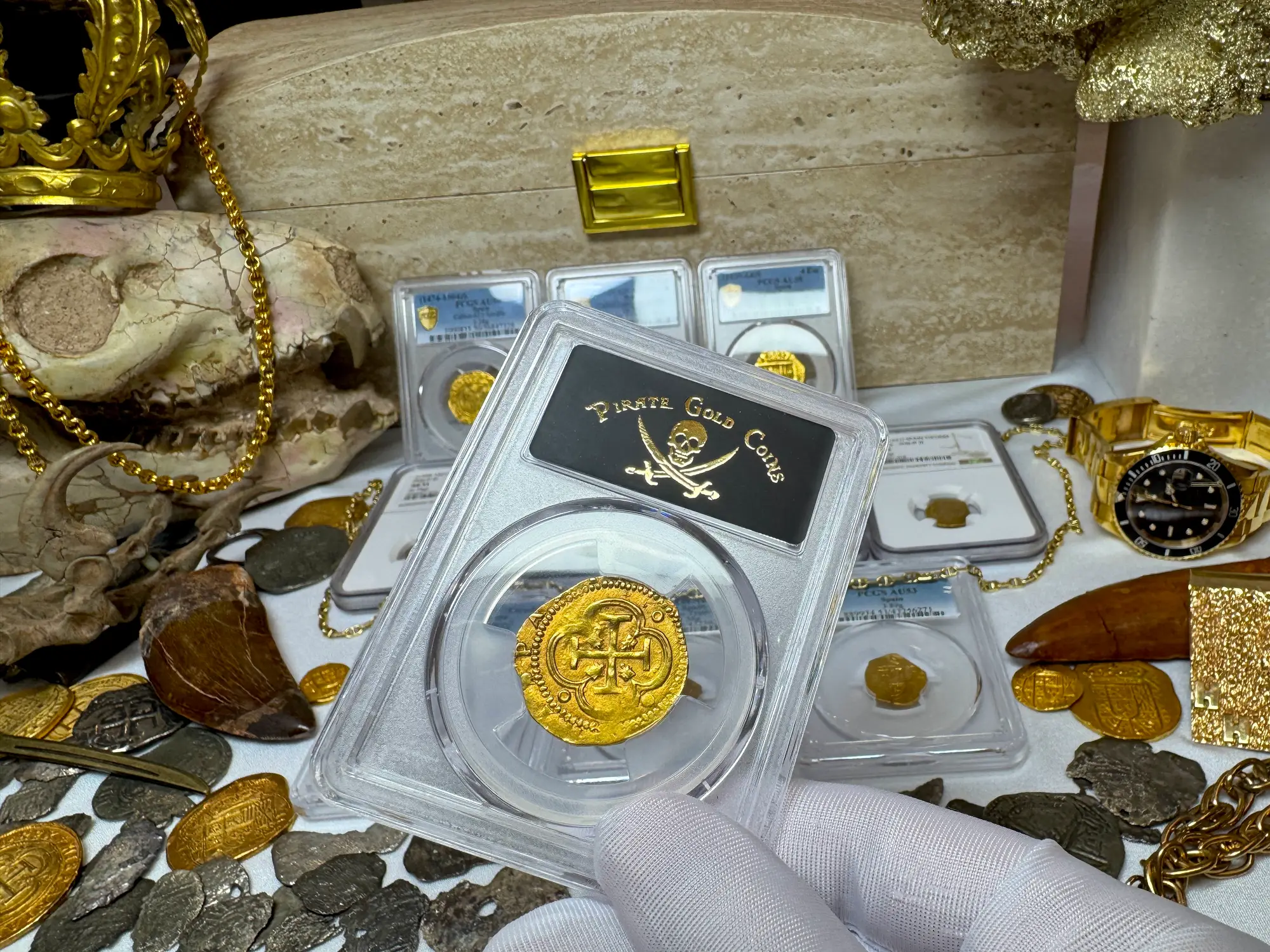 Spain 2 Escudos 1578-88 "Toledo" PCGS 58 17