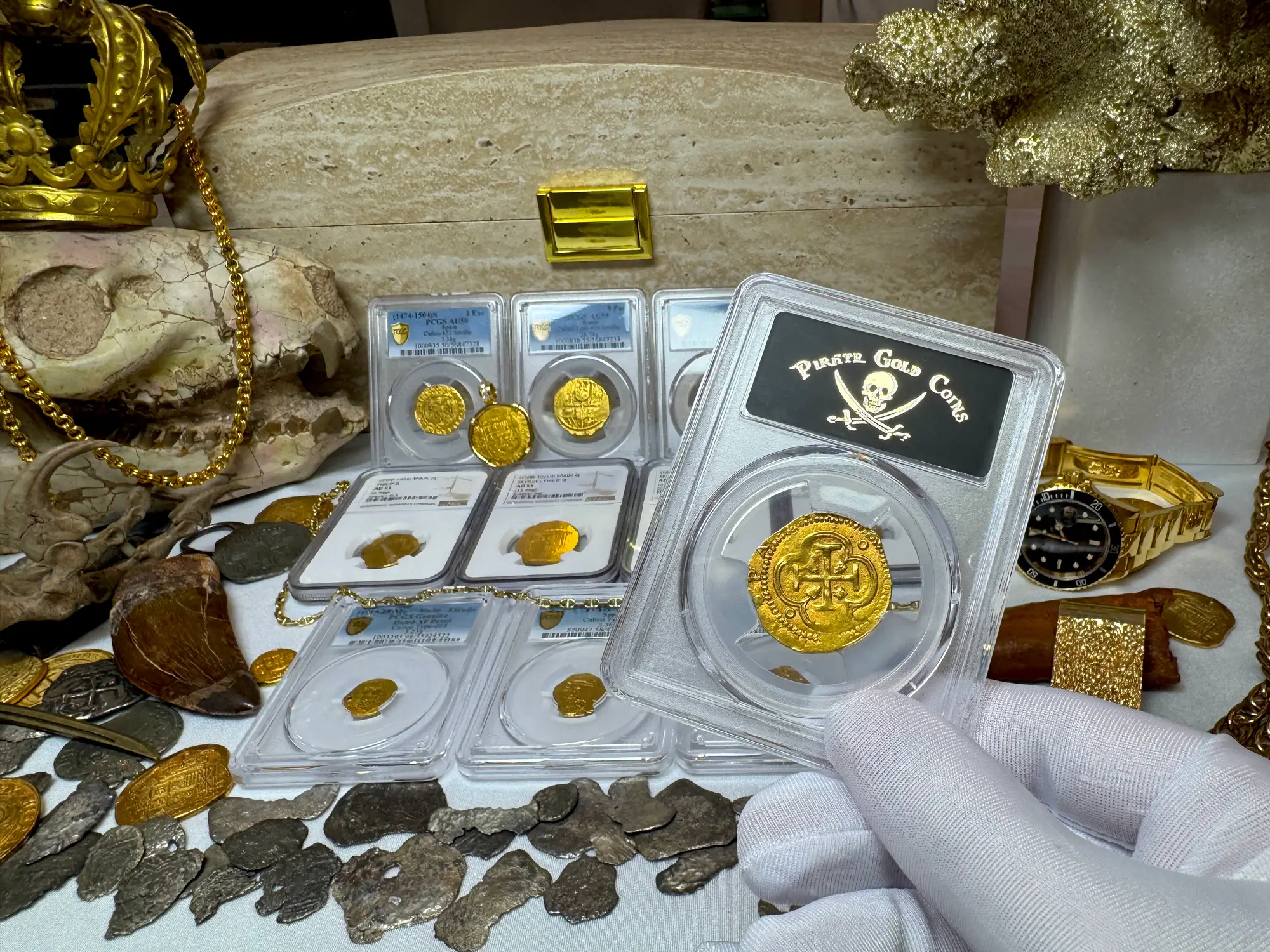 Spain 2 Escudos 1578-88 "Toledo" PCGS 58 18