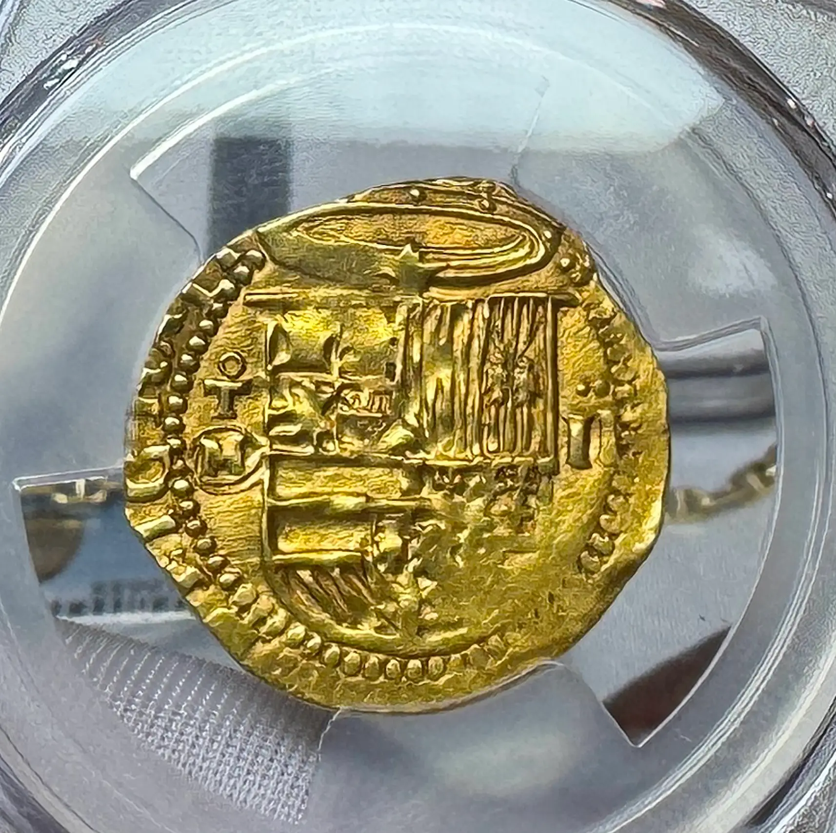 Spain 2 Escudos 1578-88 "Toledo" PCGS 58 3