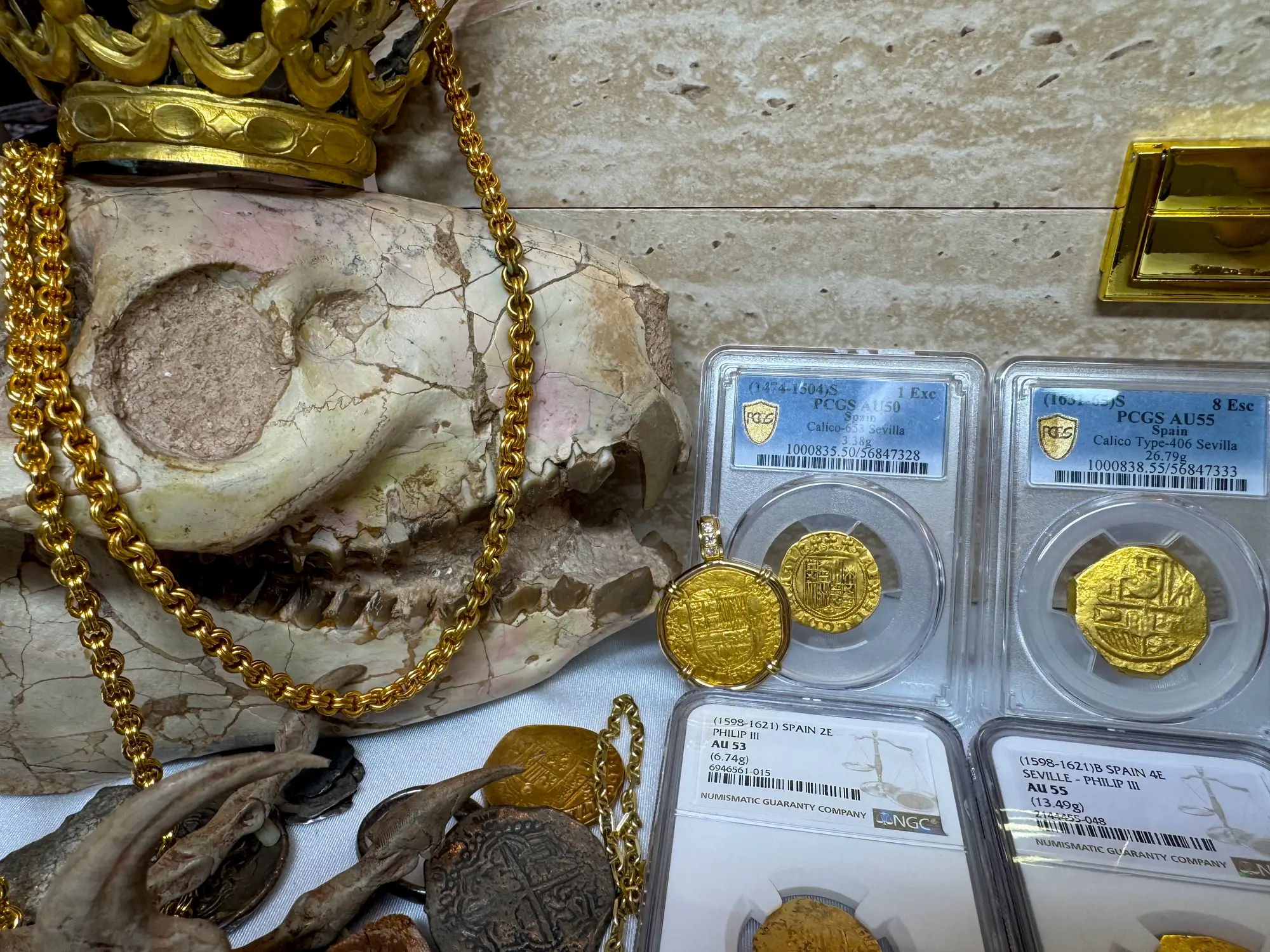 Spain 1 Excelente "King Ferdinand V & Queen Isabel I" PCGS 50 Pop 1  14