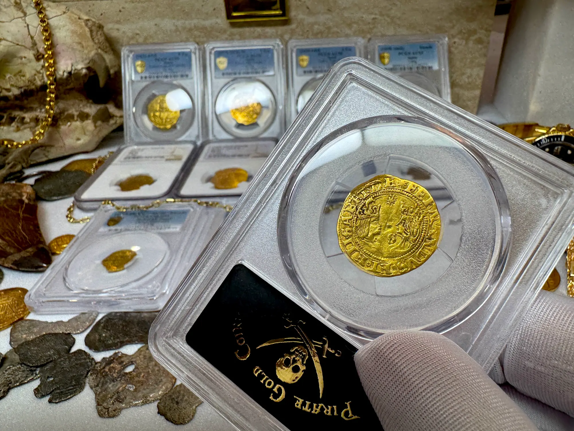 Spain 1 Excelente "King Ferdinand V & Queen Isabel I" PCGS 50 Pop 1  9