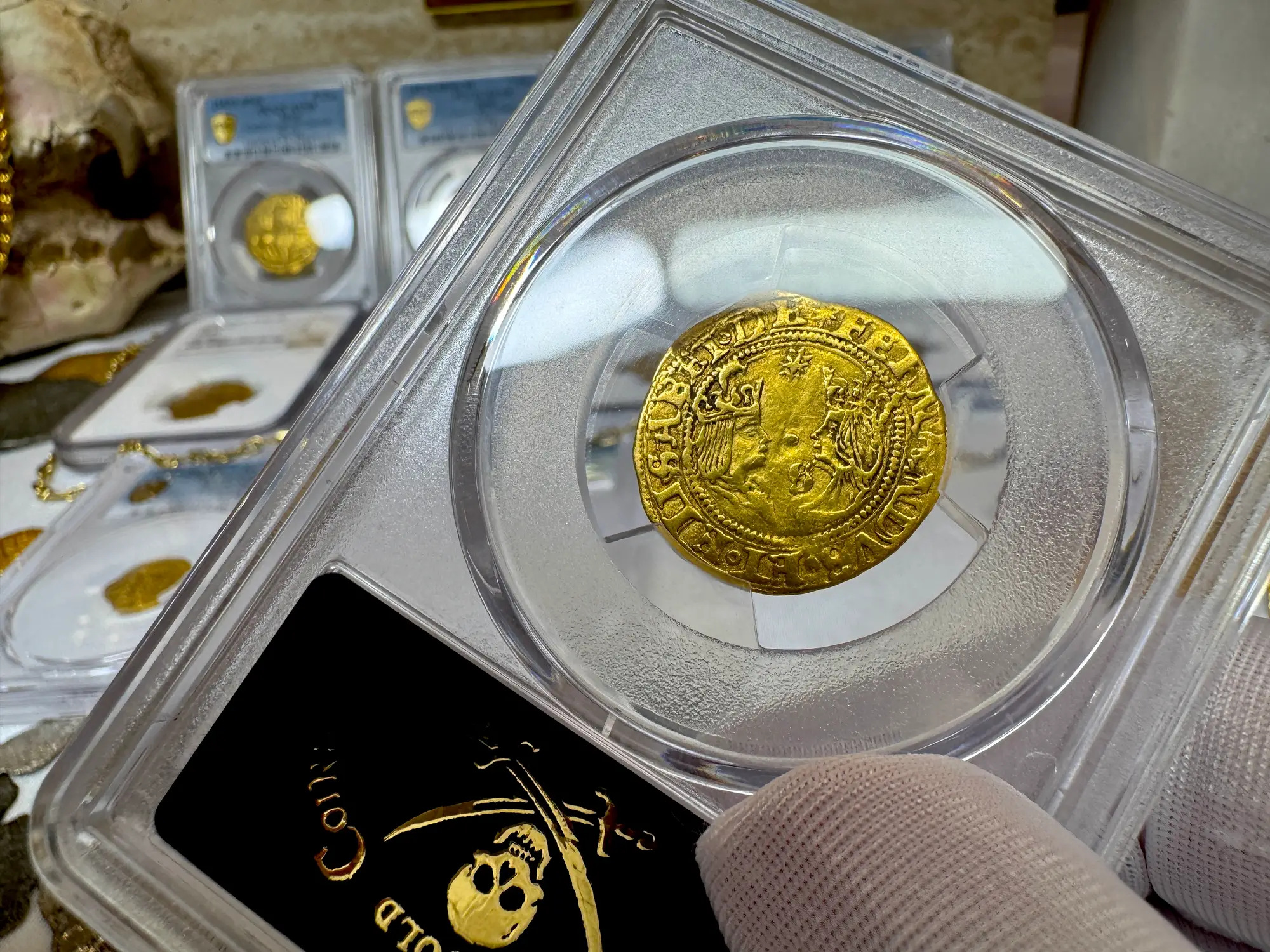 Spain 1 Excelente "King Ferdinand V & Queen Isabel I" PCGS 50 Pop 1  10