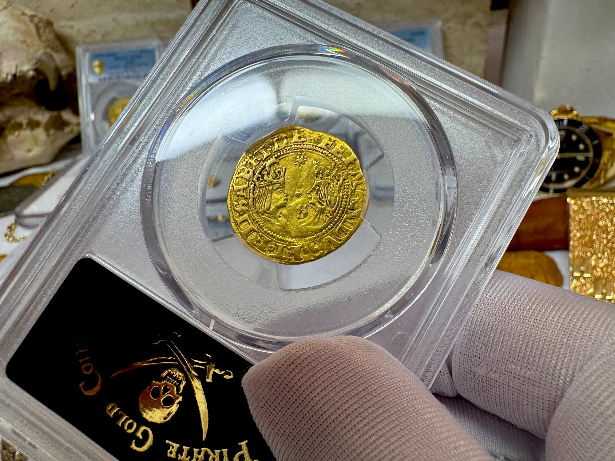 Spain 1 Excelente "King Ferdinand V & Queen Isabel I" PCGS 50 Pop 1  17