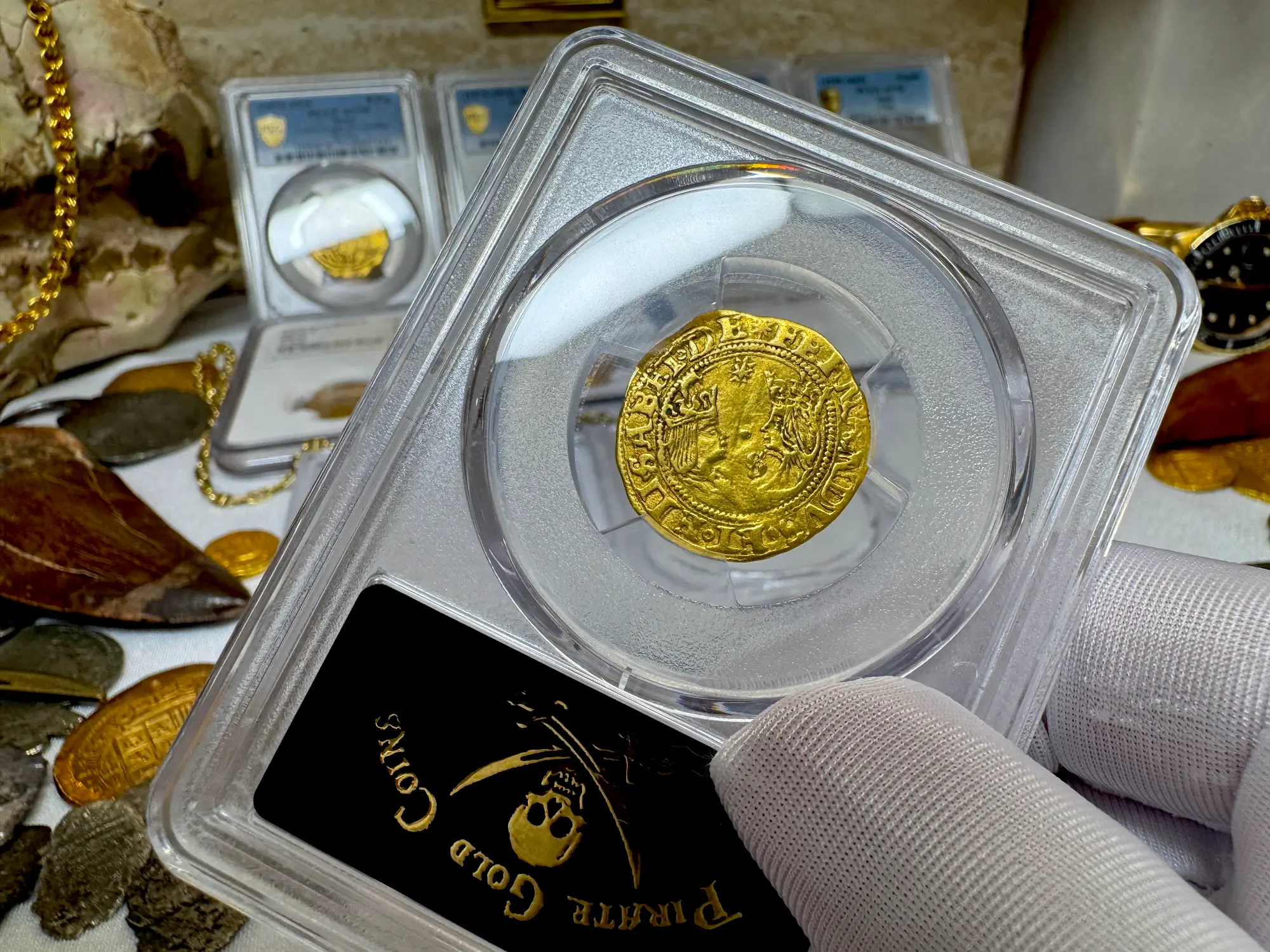 Spain 1 Excelente "King Ferdinand V & Queen Isabel I" PCGS 50 Pop 1  18