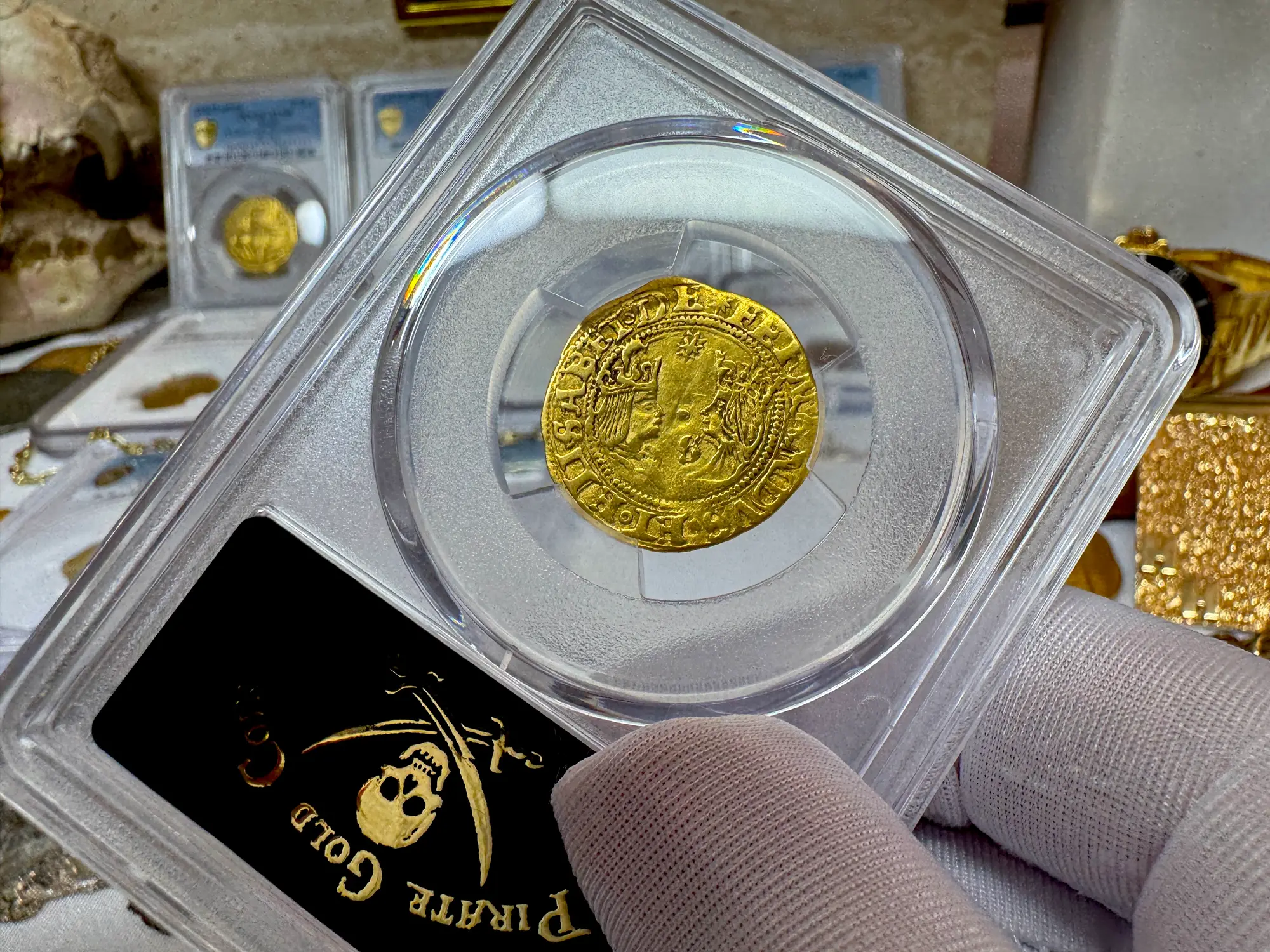 Spain 1 Excelente "King Ferdinand V & Queen Isabel I" PCGS 50 Pop 1  19