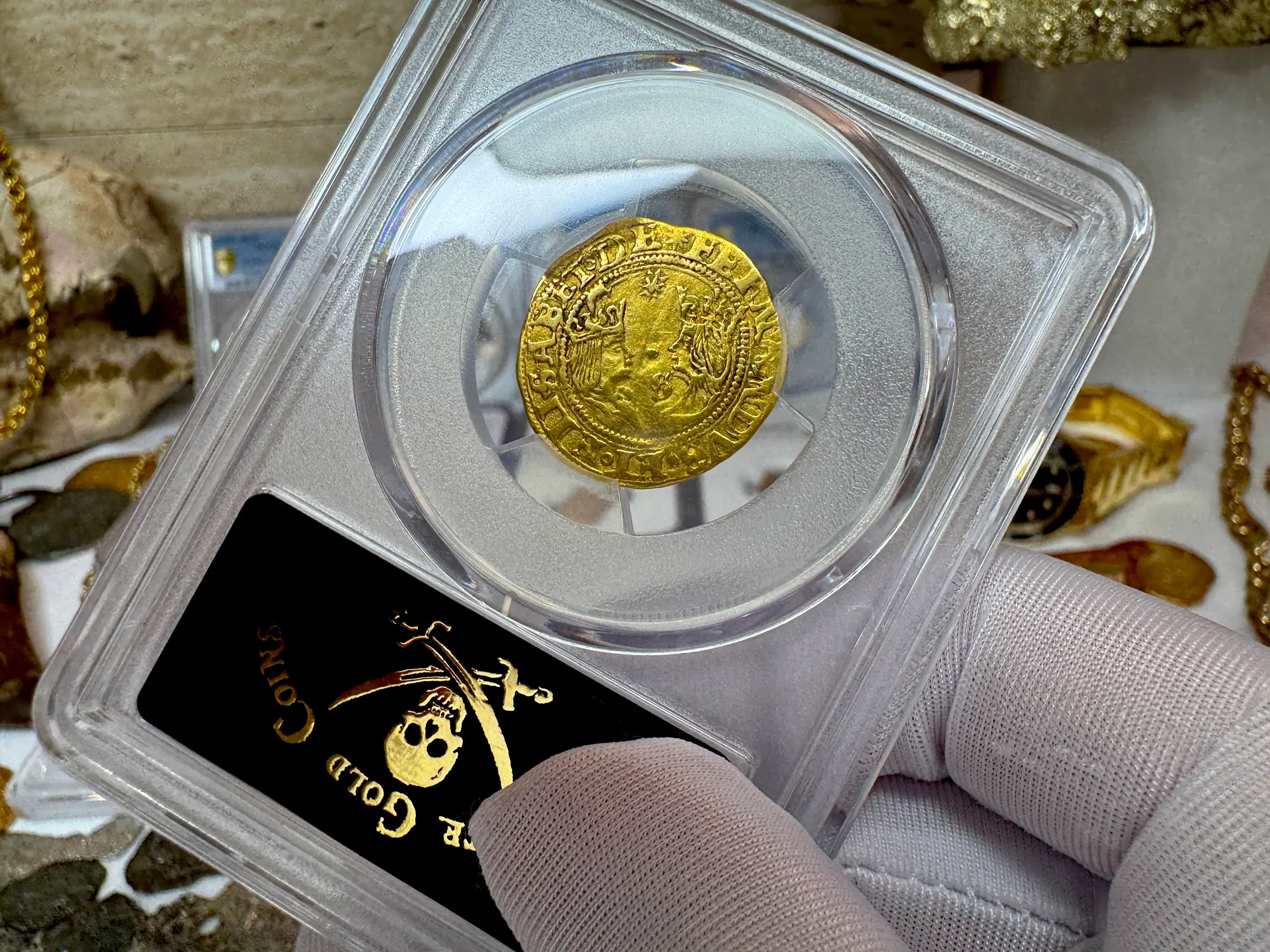 Spain 1 Excelente "King Ferdinand V & Queen Isabel I" PCGS 50 Pop 1  26