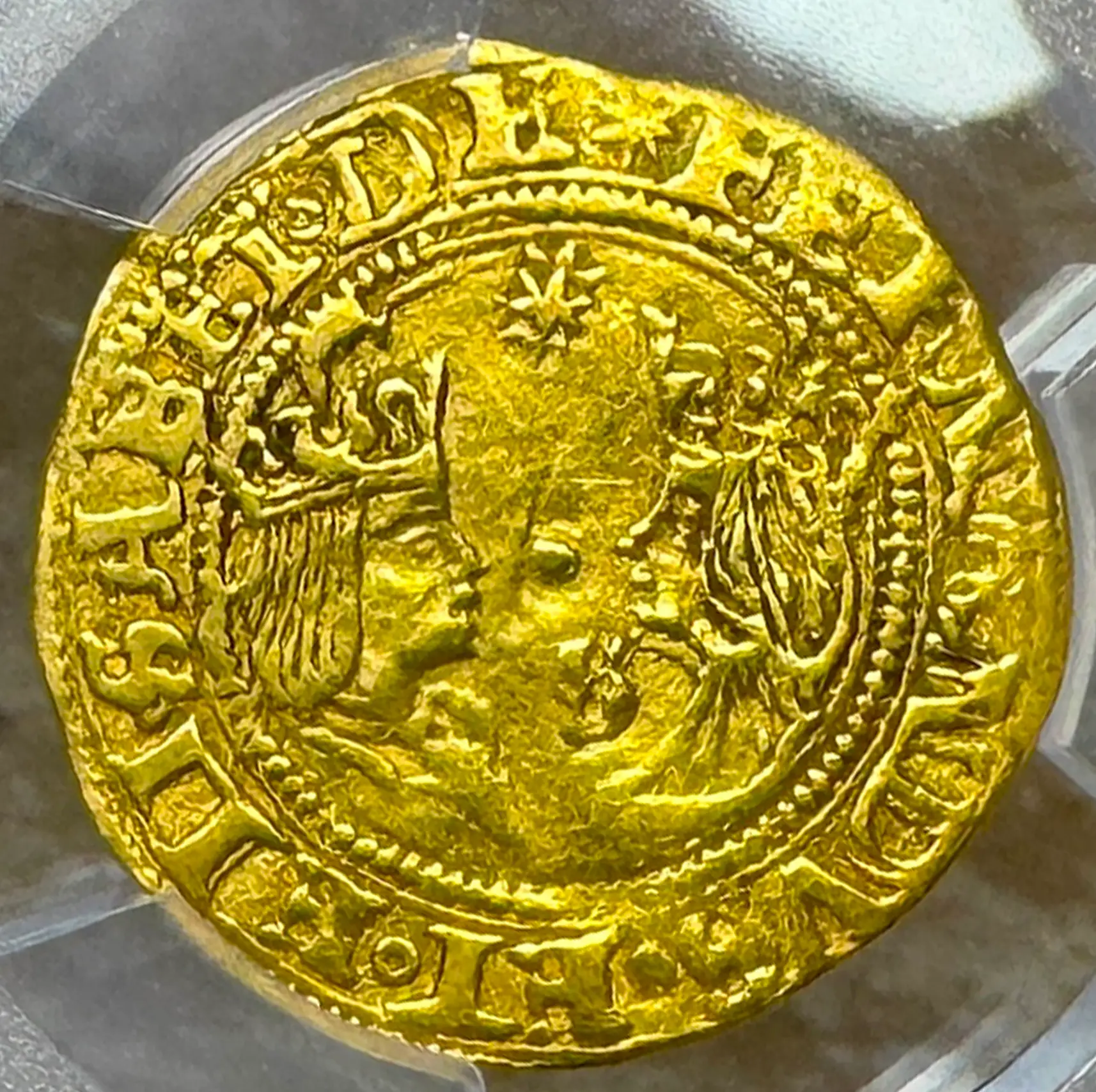 Spain 1 Excelente "King Ferdinand V & Queen Isabel I" PCGS 50 Pop 1 