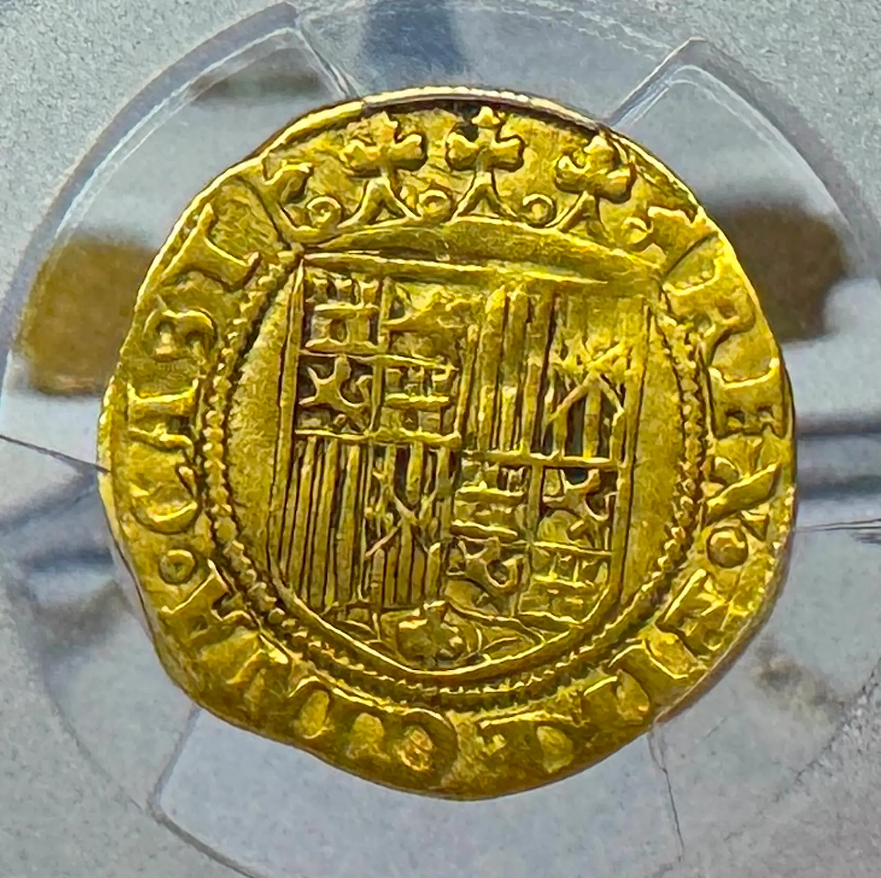 Spain 1 Excelente "King Ferdinand V & Queen Isabel I" PCGS 50 Pop 1  8