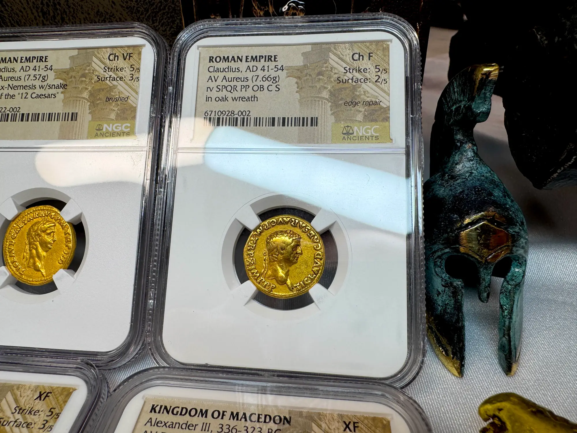 Roman Empire "Claudius" 5th of 12 Caesars NGC Ch F 3