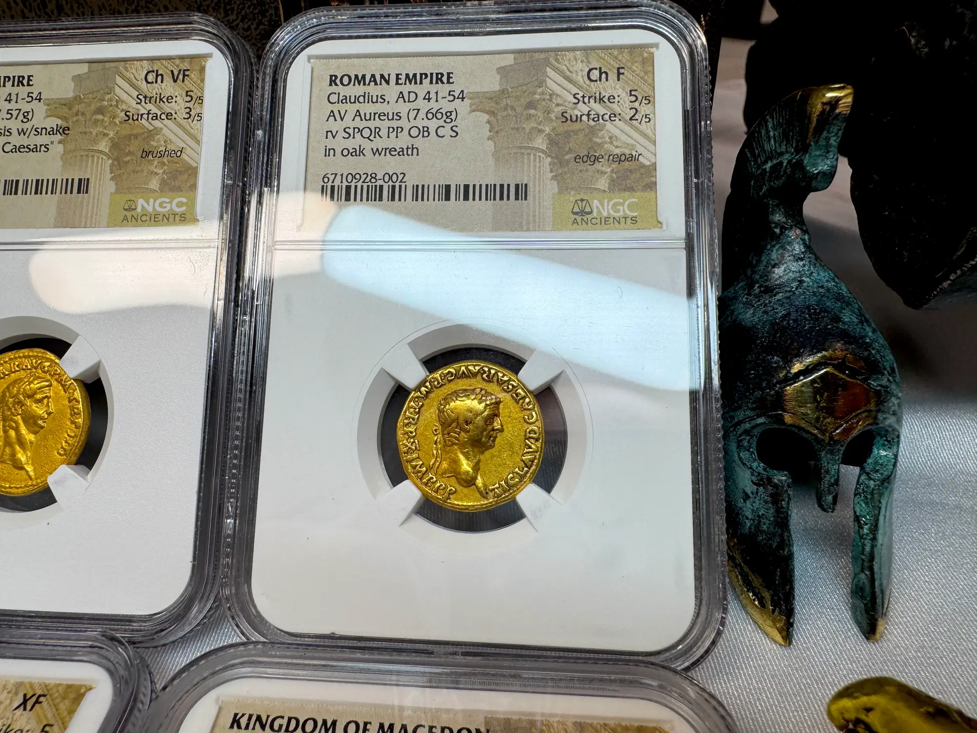 Roman Empire "Claudius" 5th of 12 Caesars NGC Ch F 9