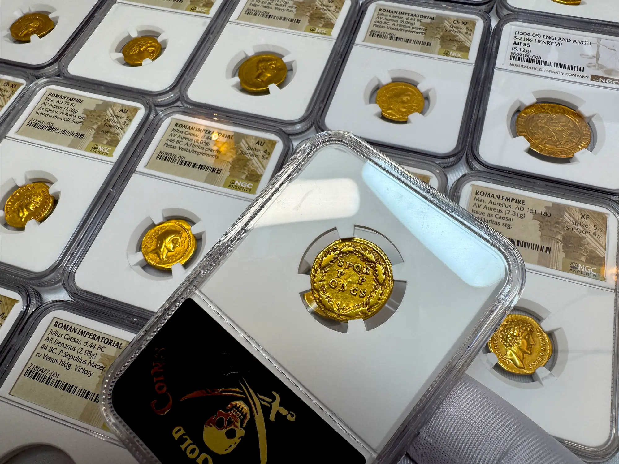 Roman Empire "Claudius" 5th of 12 Caesars NGC Ch F 6