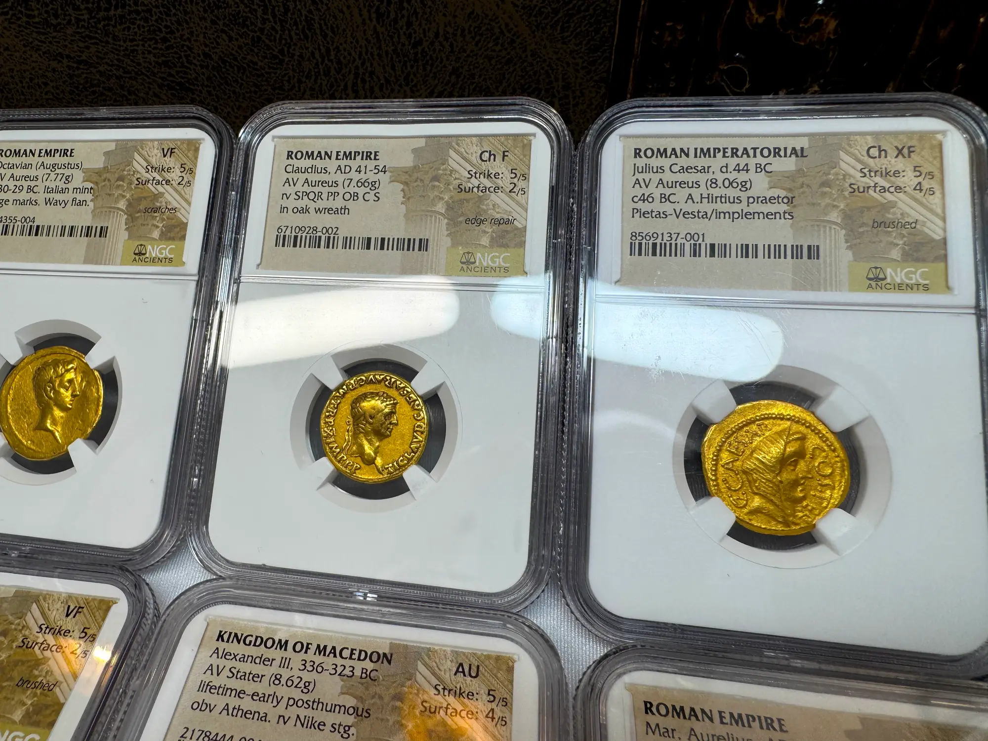 Roman Empire "Claudius" 5th of 12 Caesars NGC Ch F 15