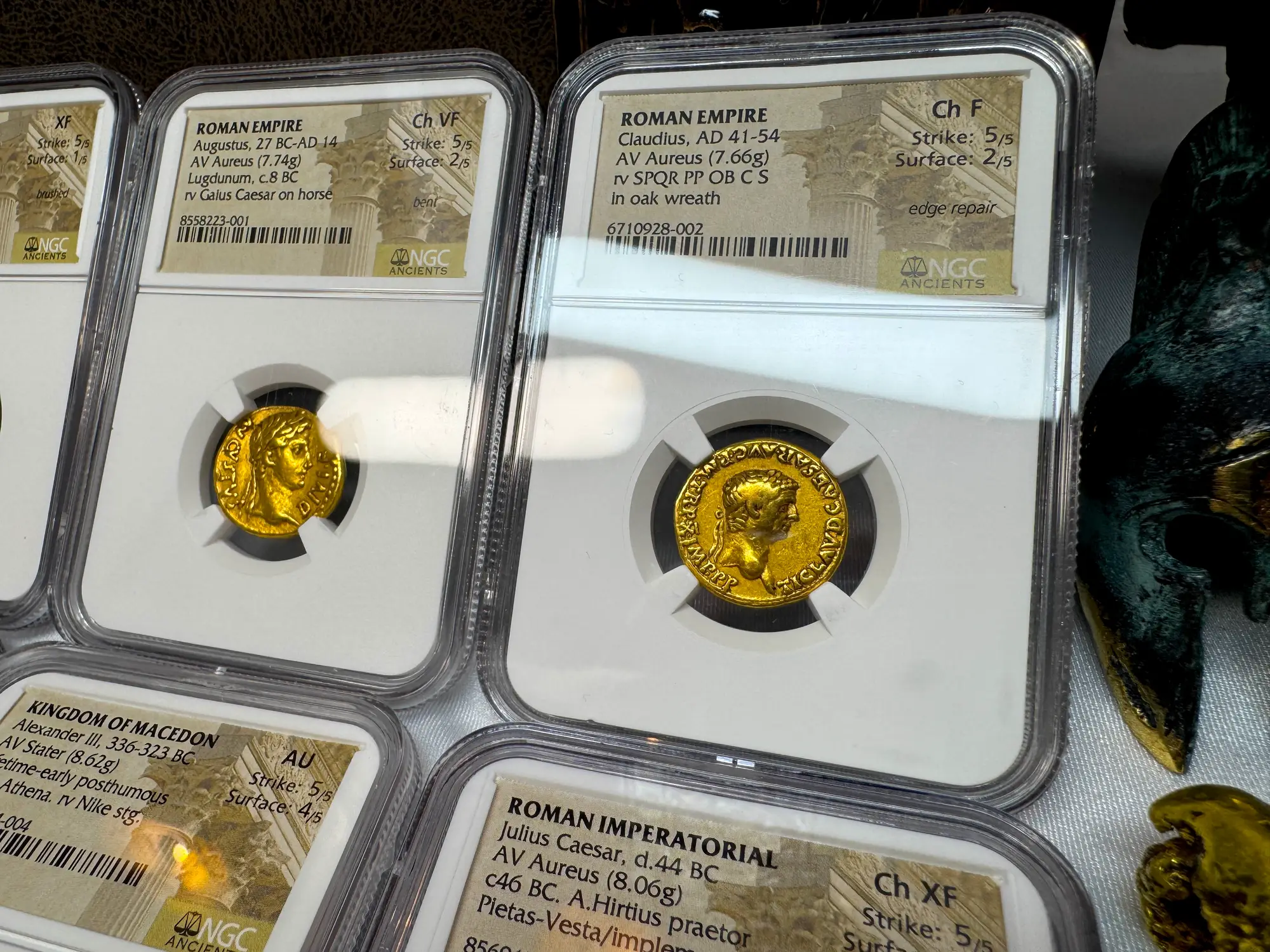 Roman Empire "Claudius" 5th of 12 Caesars NGC Ch F 19