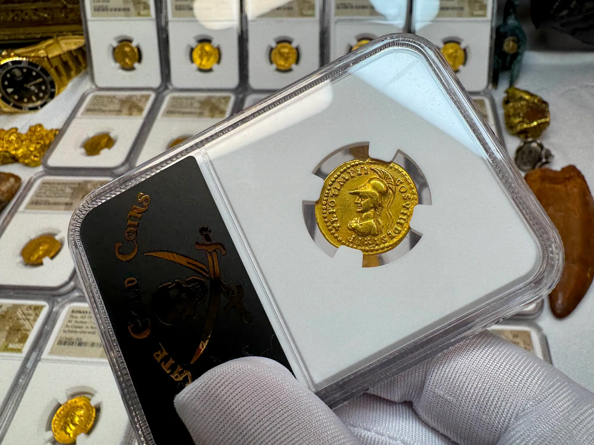 Roman Empire "Domitian- Helmeted Warrior" 12th of 12 Caesars NGC Ch F 10