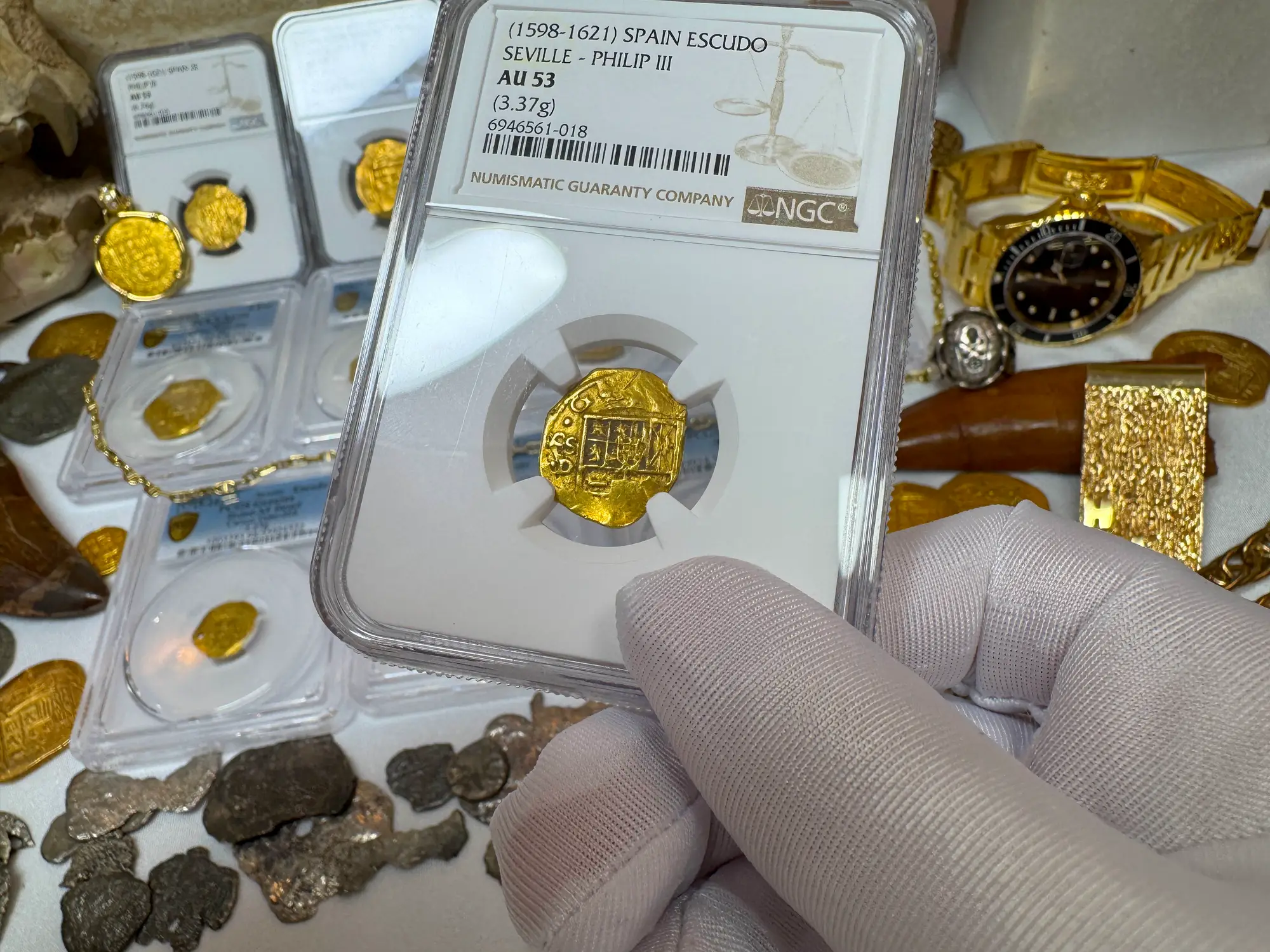 Spain 1 Escudo 1598-21 "Philip III" NGC 53 8