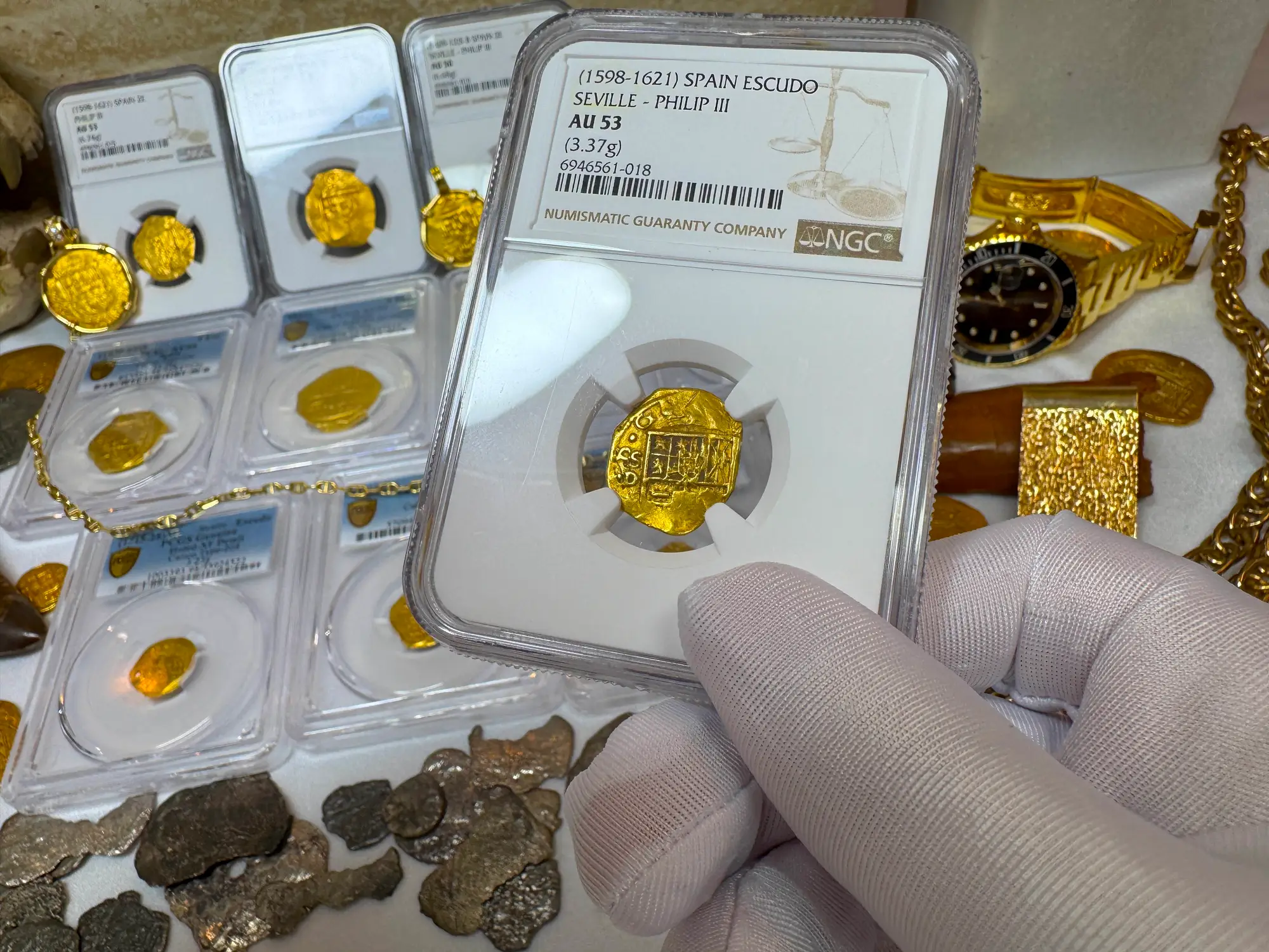 Spain 1 Escudo 1598-21 "Philip III" NGC 53 6