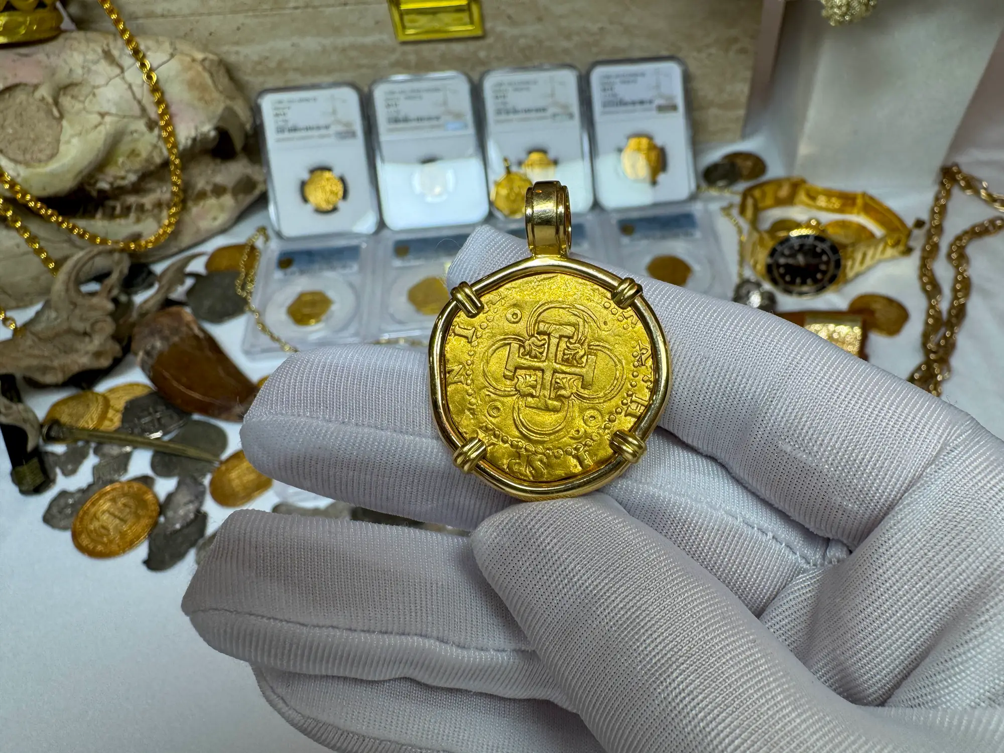 Spain 2 Escudos 1556-98 Diamond Bail  23