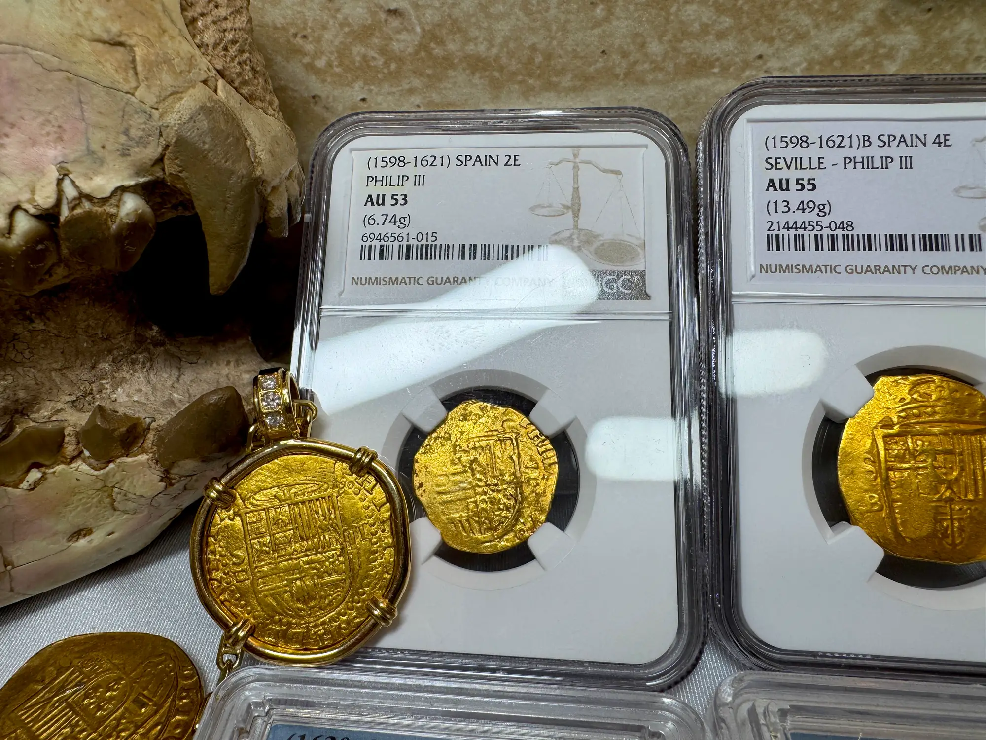 Spain 2 Escudos 1598-21 "Philip III" NGC 53 6