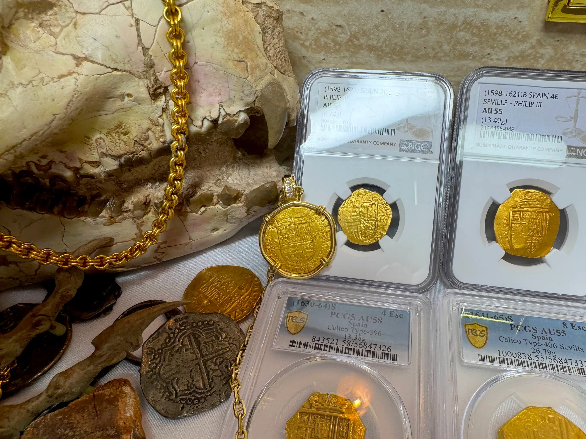 Spain 2 Escudos 1598-21 "Philip III" NGC 53 8