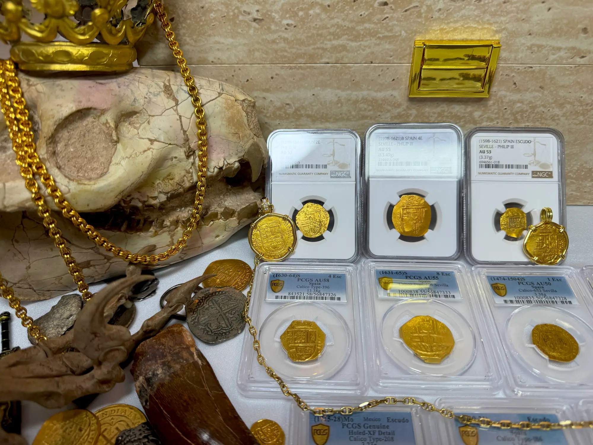 Spain 2 Escudos 1598-21 "Philip III" NGC 53 9