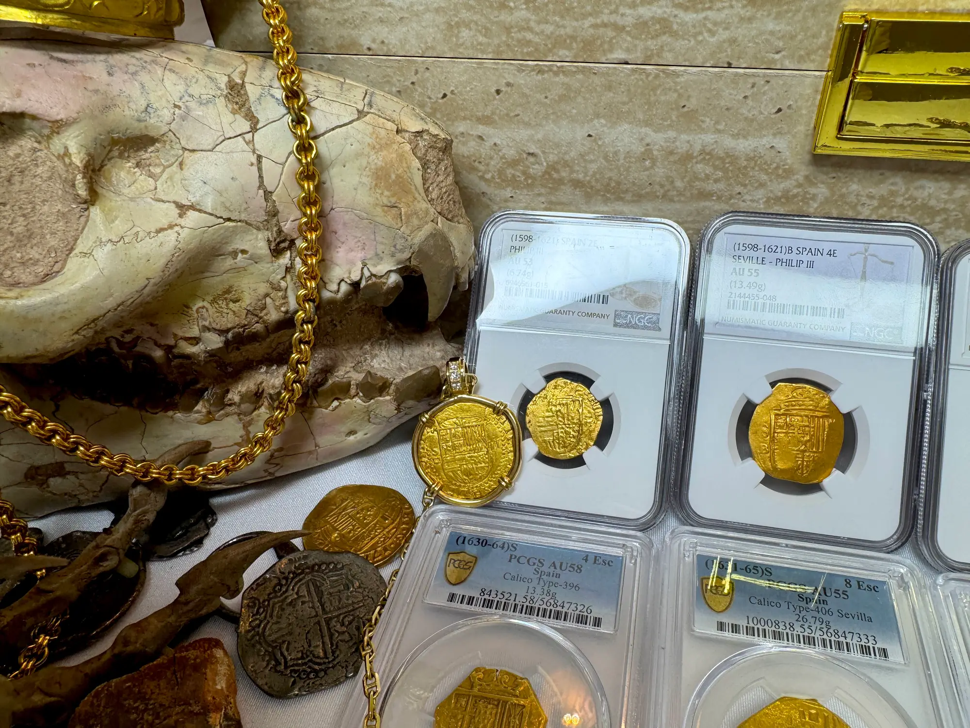 Spain 2 Escudos 1598-21 "Philip III" NGC 53 12