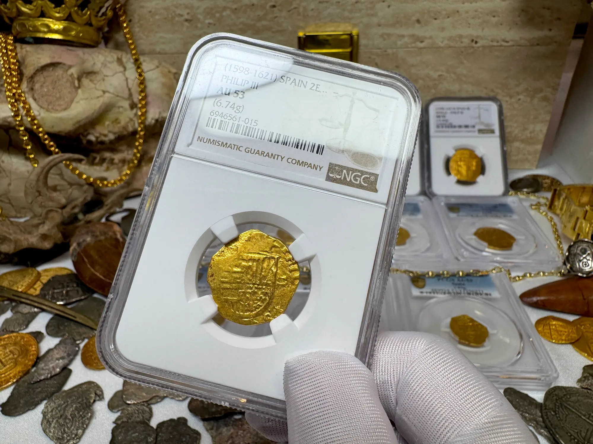 Spain 2 Escudos 1598-21 "Philip III" NGC 53 19