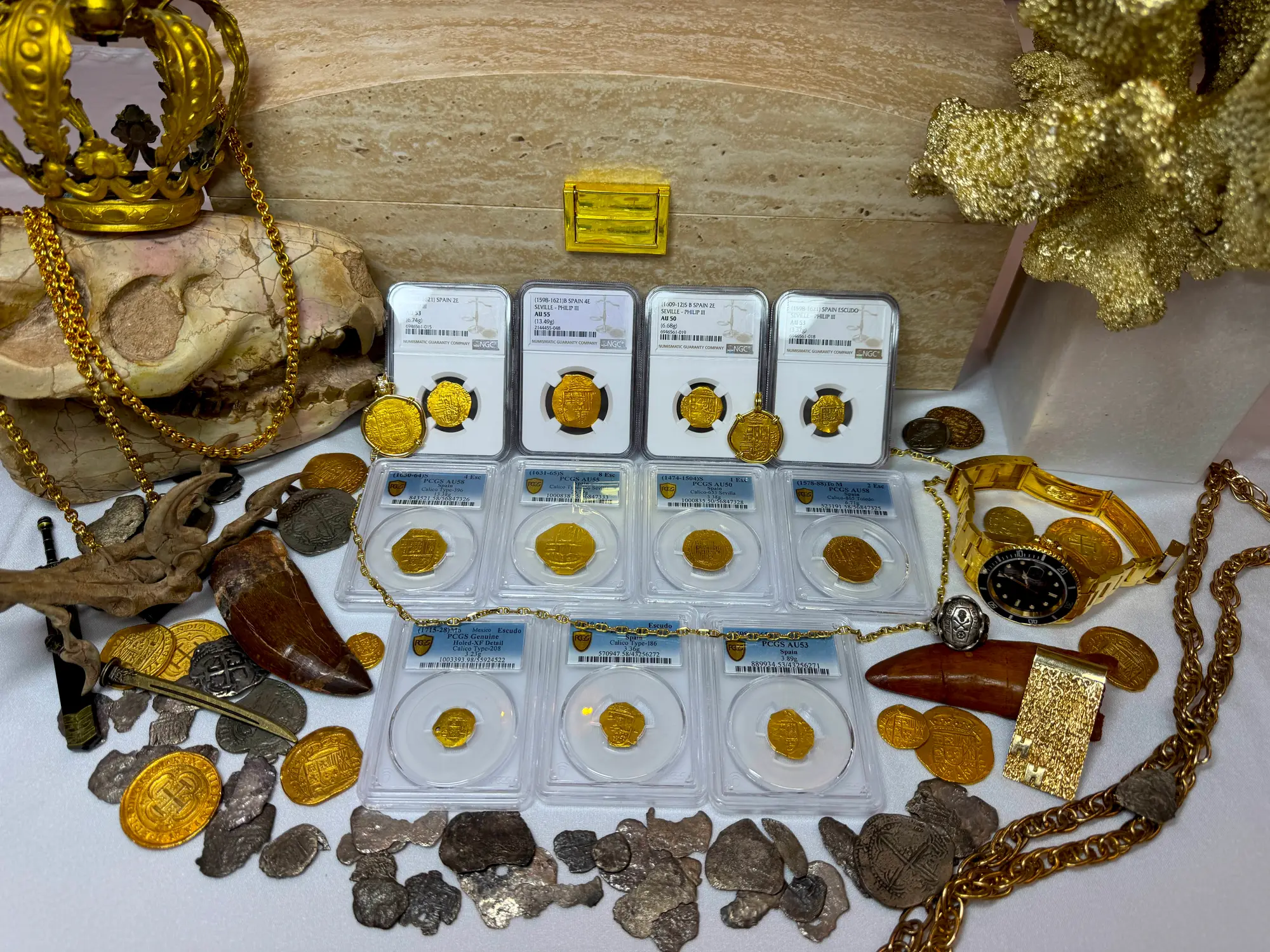 Spain 2 Escudos 1556-98 Diamond Bail  15