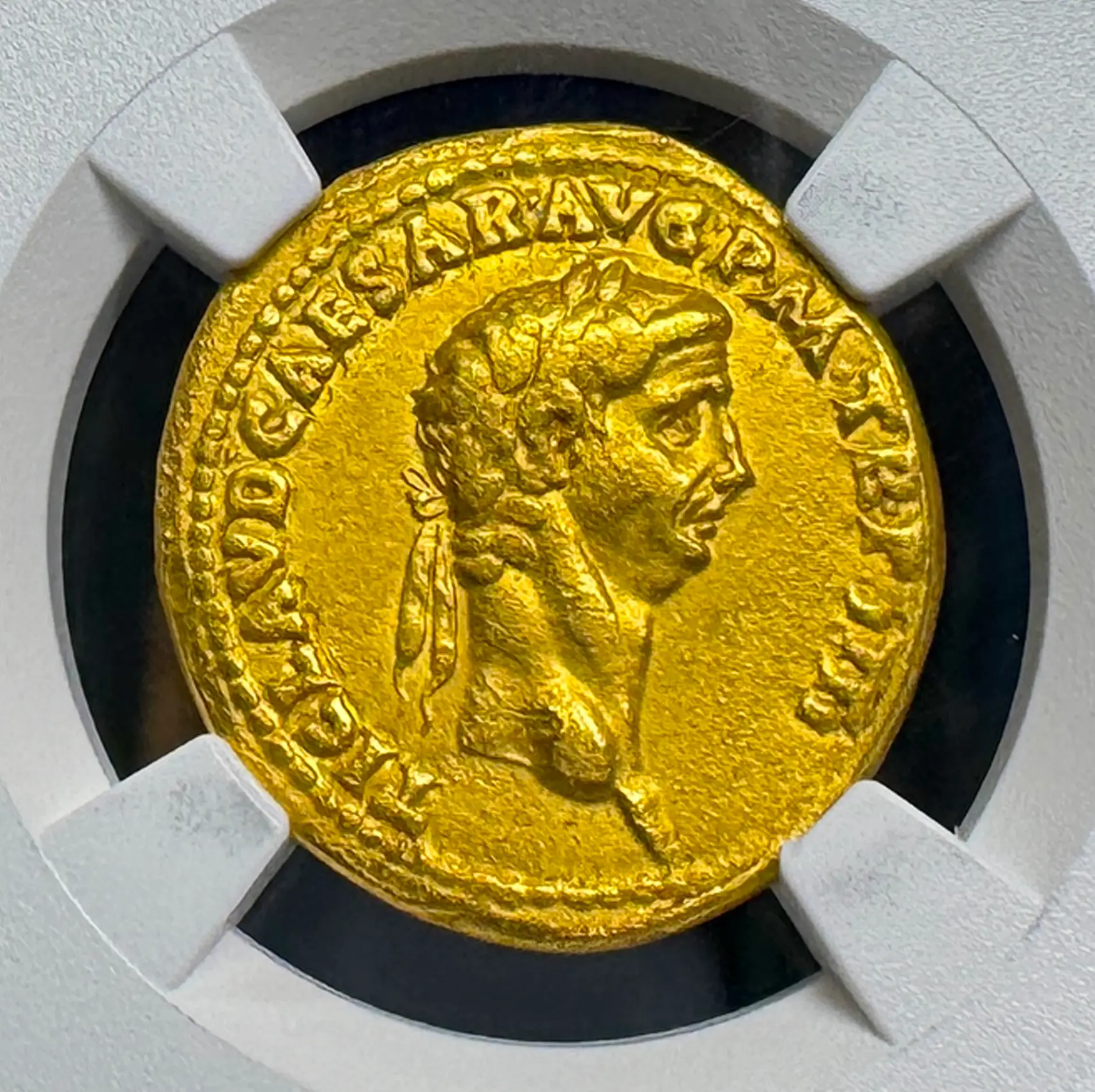 Roman Empire "Claudius" 5th of 12 Caesars NGC Ch VF