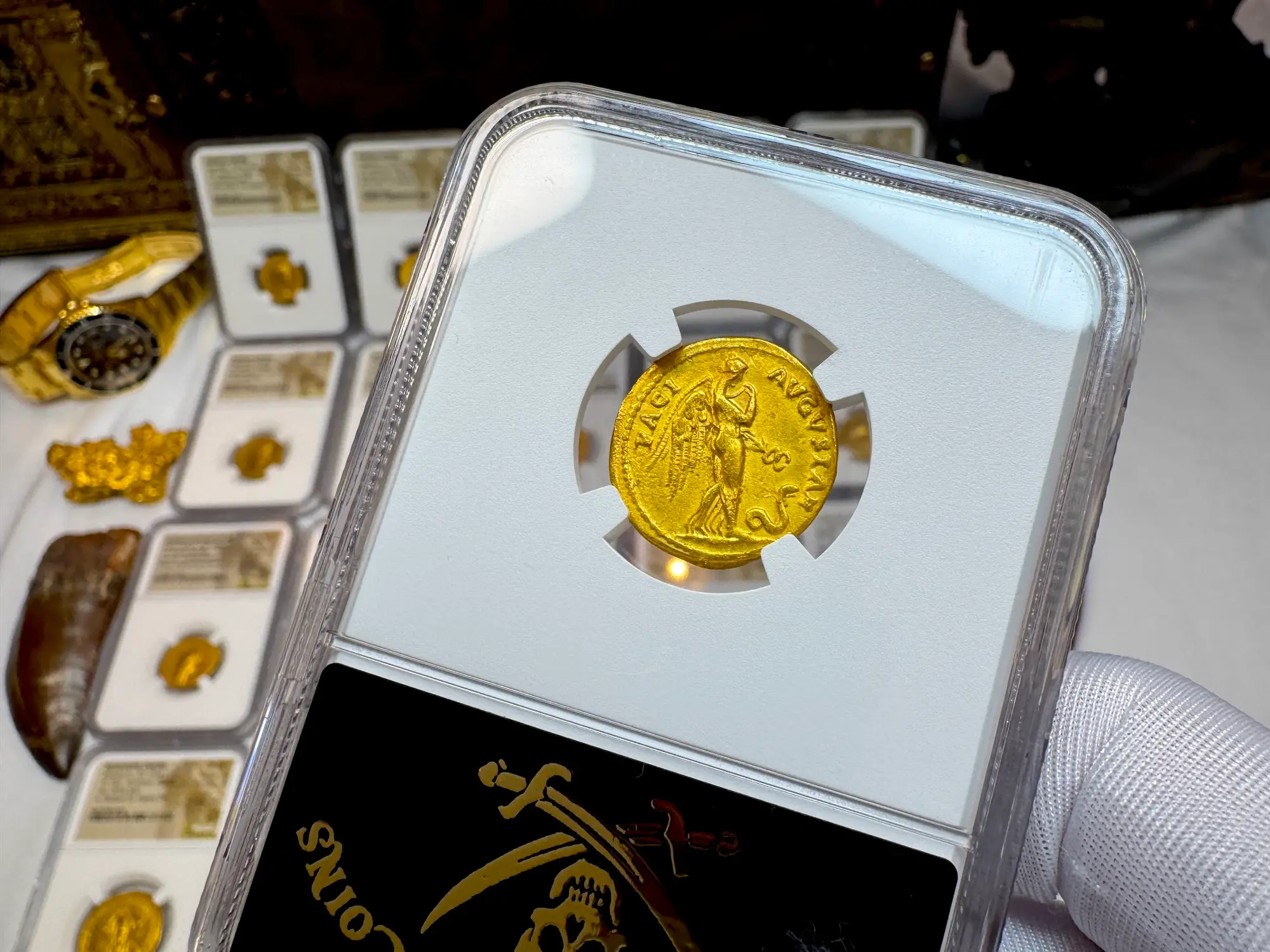 Roman Empire "Claudius" 5th of 12 Caesars NGC Ch VF 8