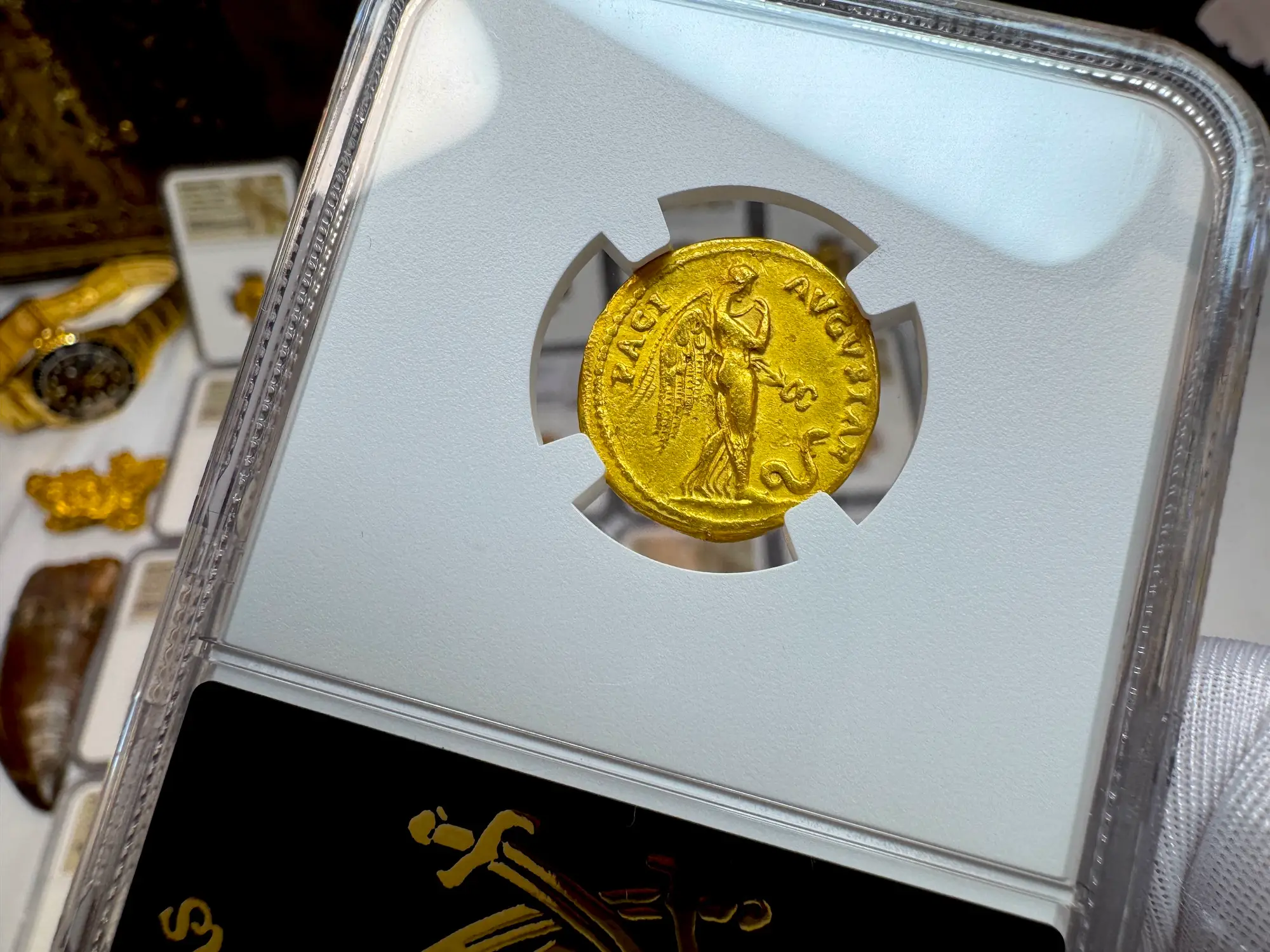 Roman Empire "Claudius" 5th of 12 Caesars NGC Ch VF 7