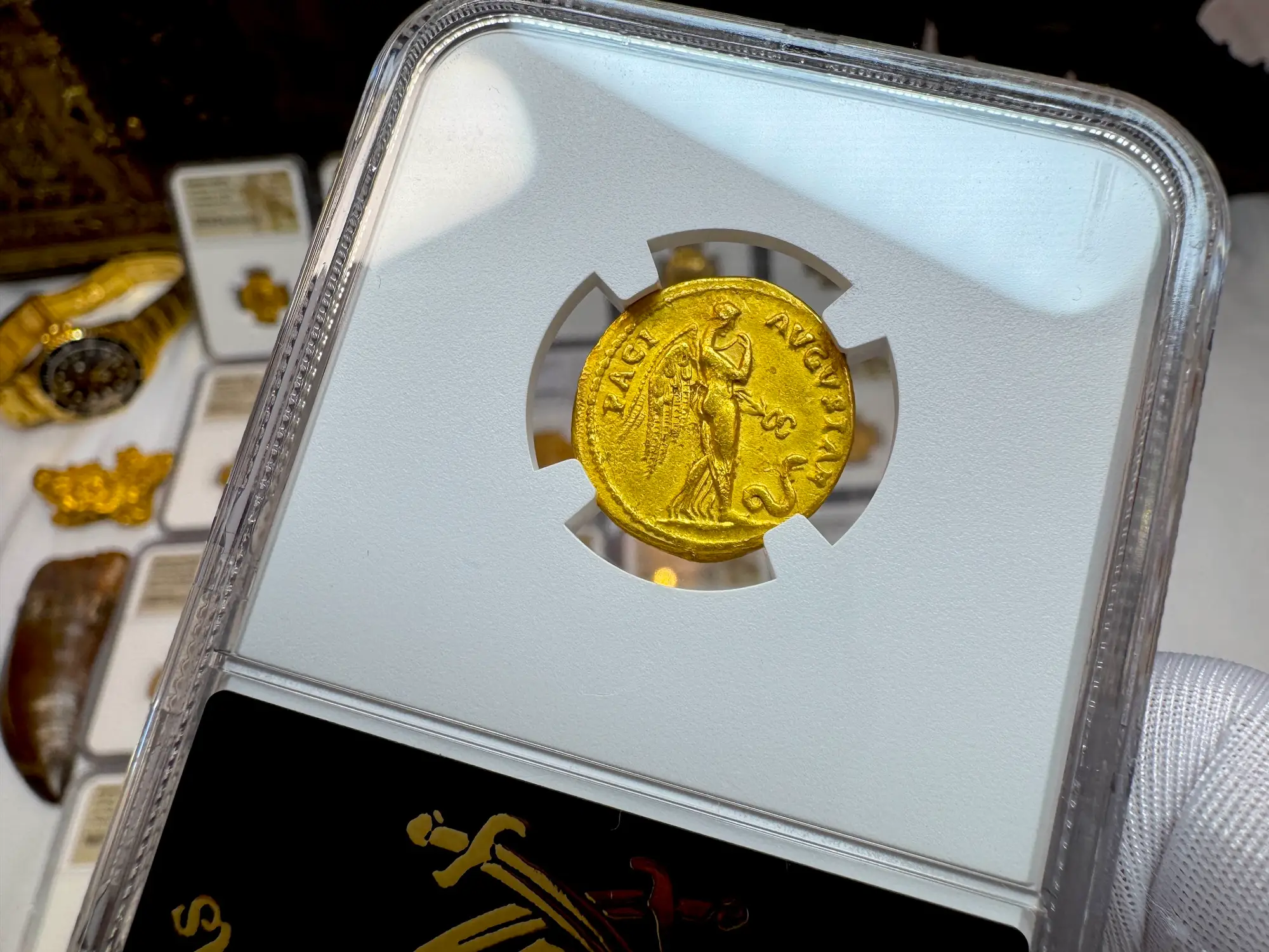 Roman Empire "Claudius" 5th of 12 Caesars NGC Ch VF 5