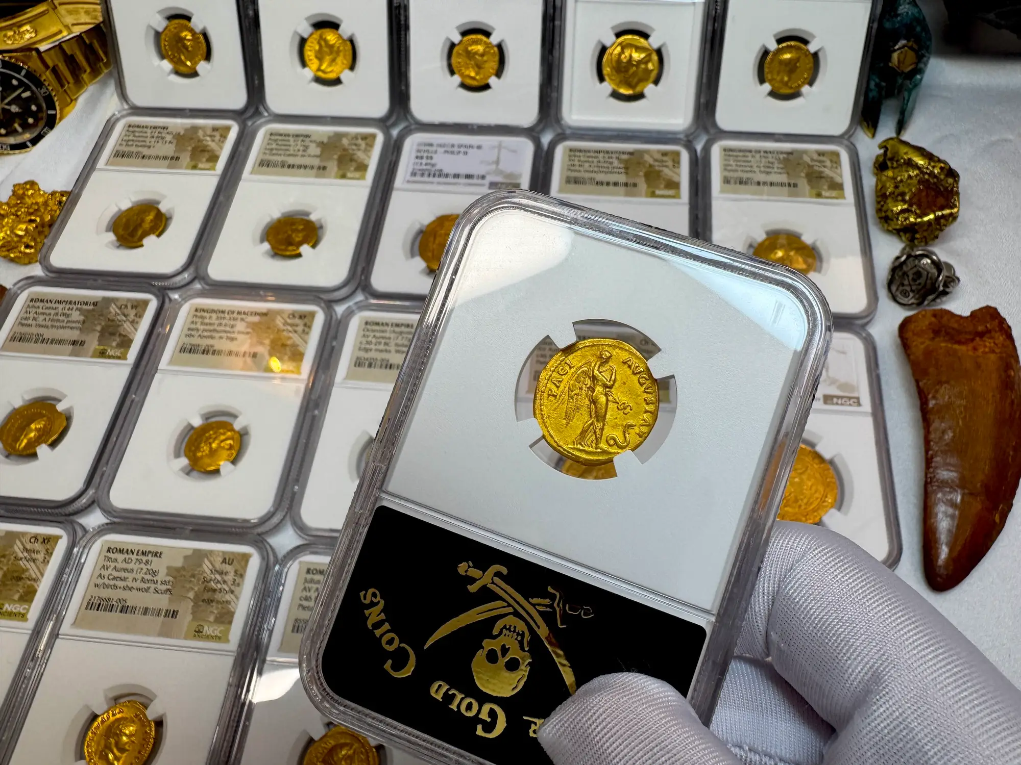 Roman Empire "Claudius" 5th of 12 Caesars NGC Ch VF 29