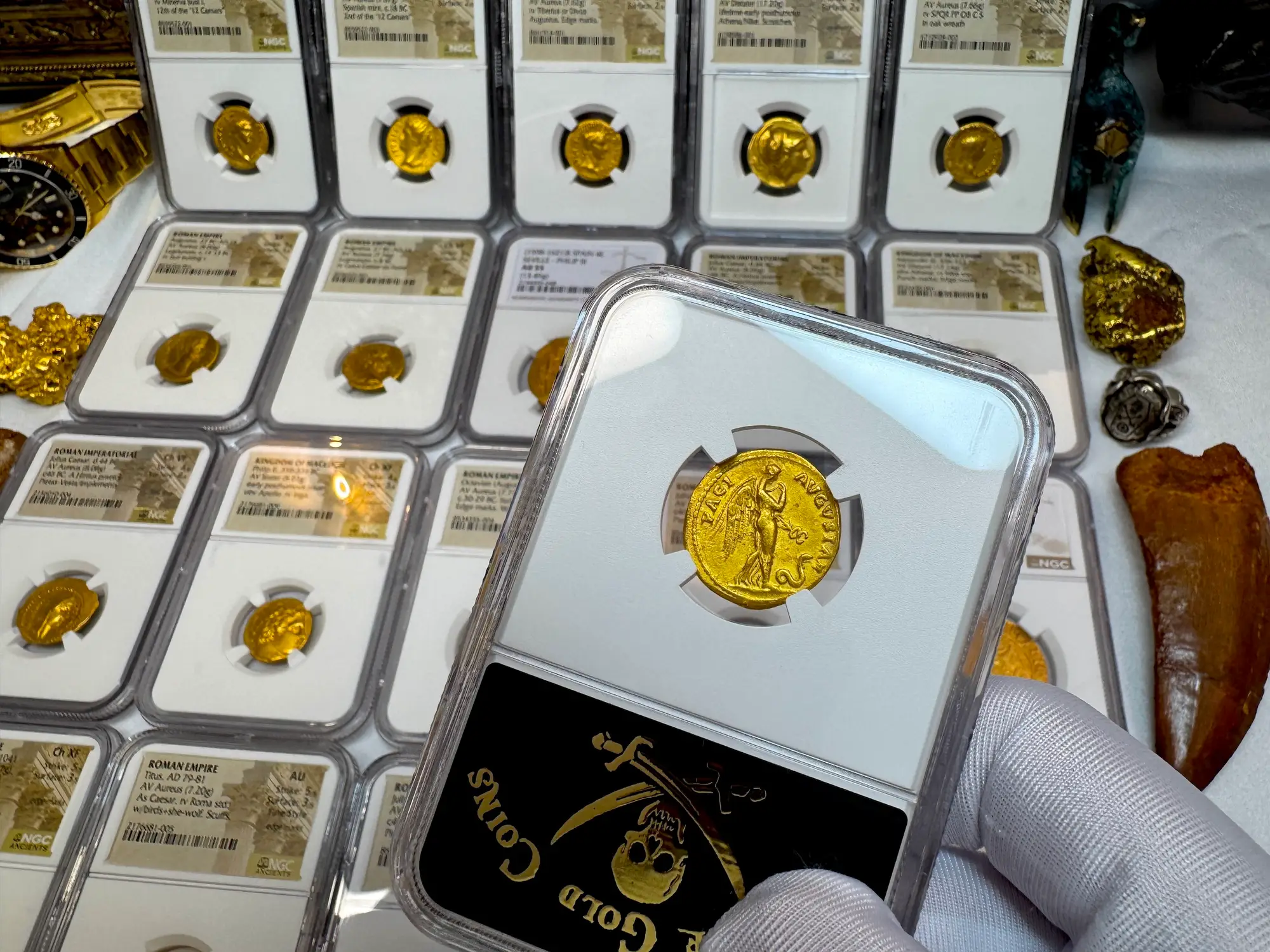 Roman Empire "Claudius" 5th of 12 Caesars NGC Ch VF 32