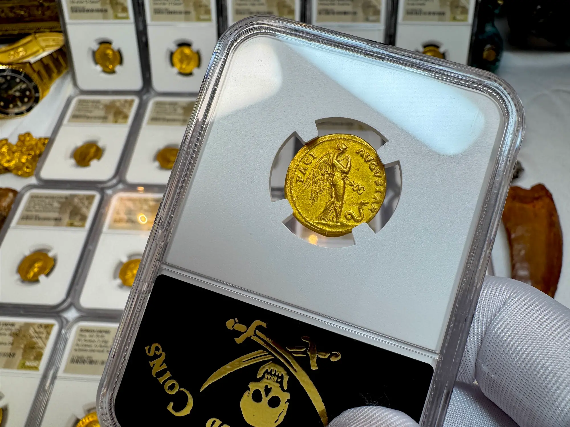 Roman Empire "Claudius" 5th of 12 Caesars NGC Ch VF 31