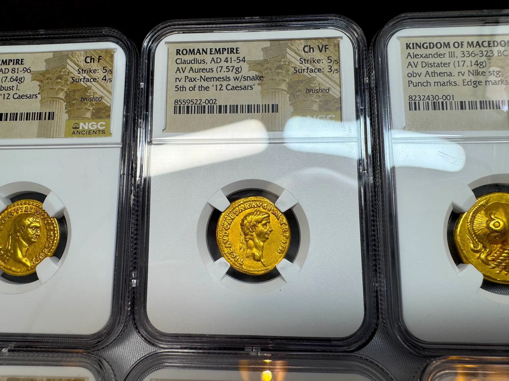 Roman Empire "Claudius" 5th of 12 Caesars NGC Ch VF 10