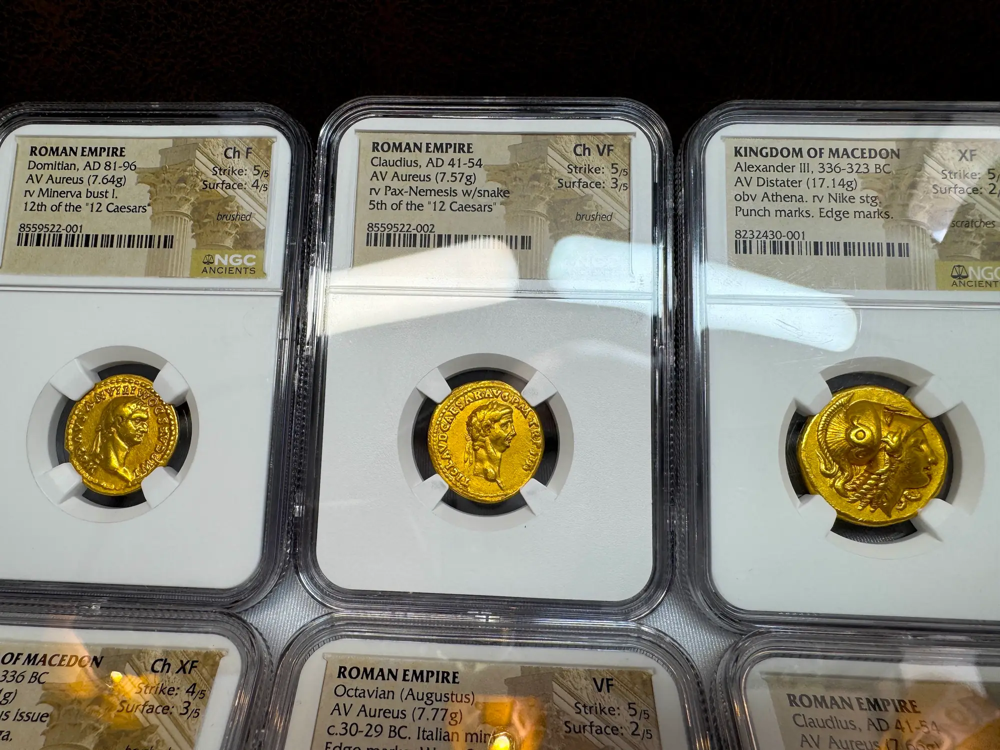 Roman Empire "Claudius" 5th of 12 Caesars NGC Ch VF 12