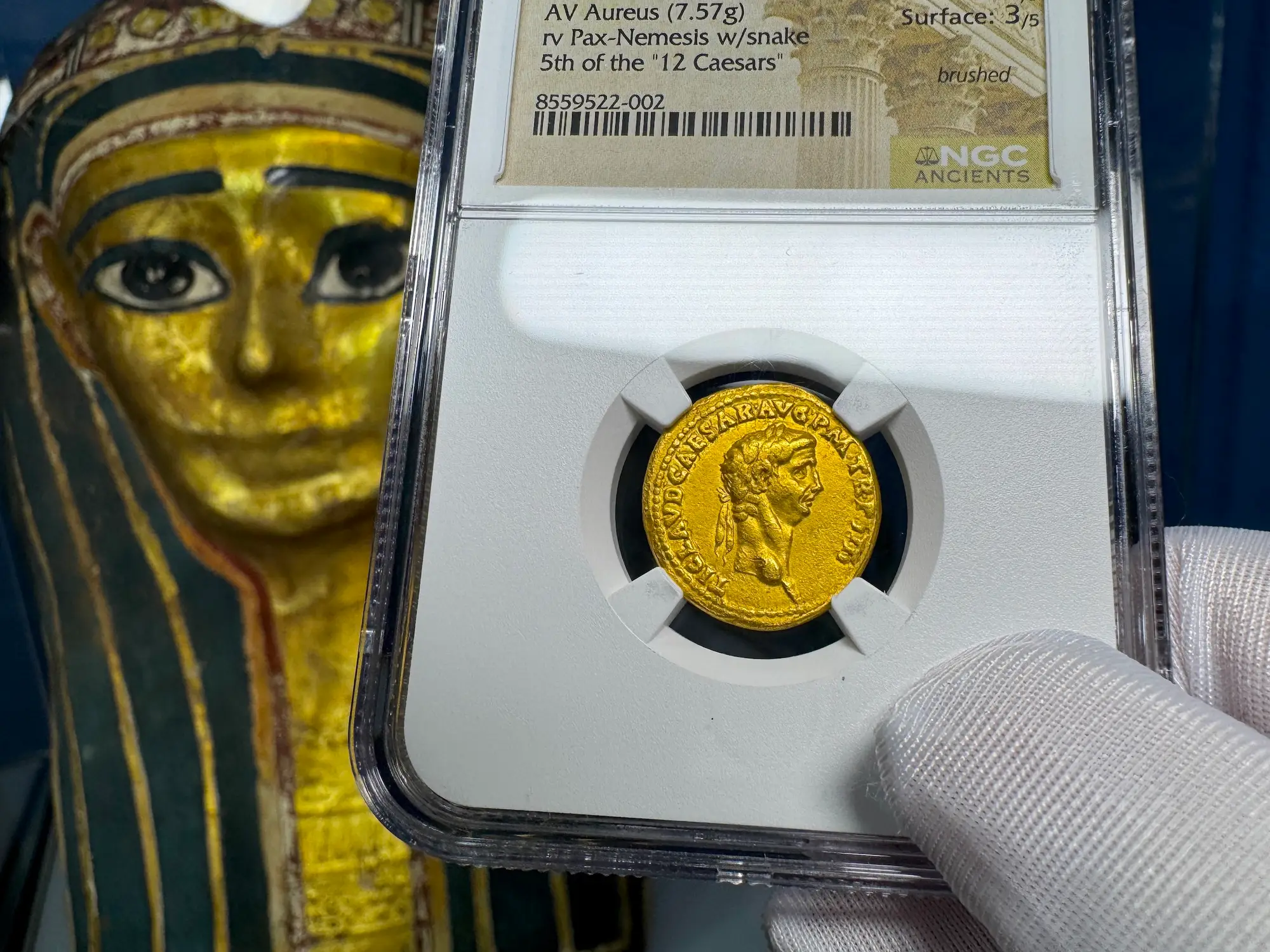 Roman Empire "Claudius" 5th of 12 Caesars NGC Ch VF 17