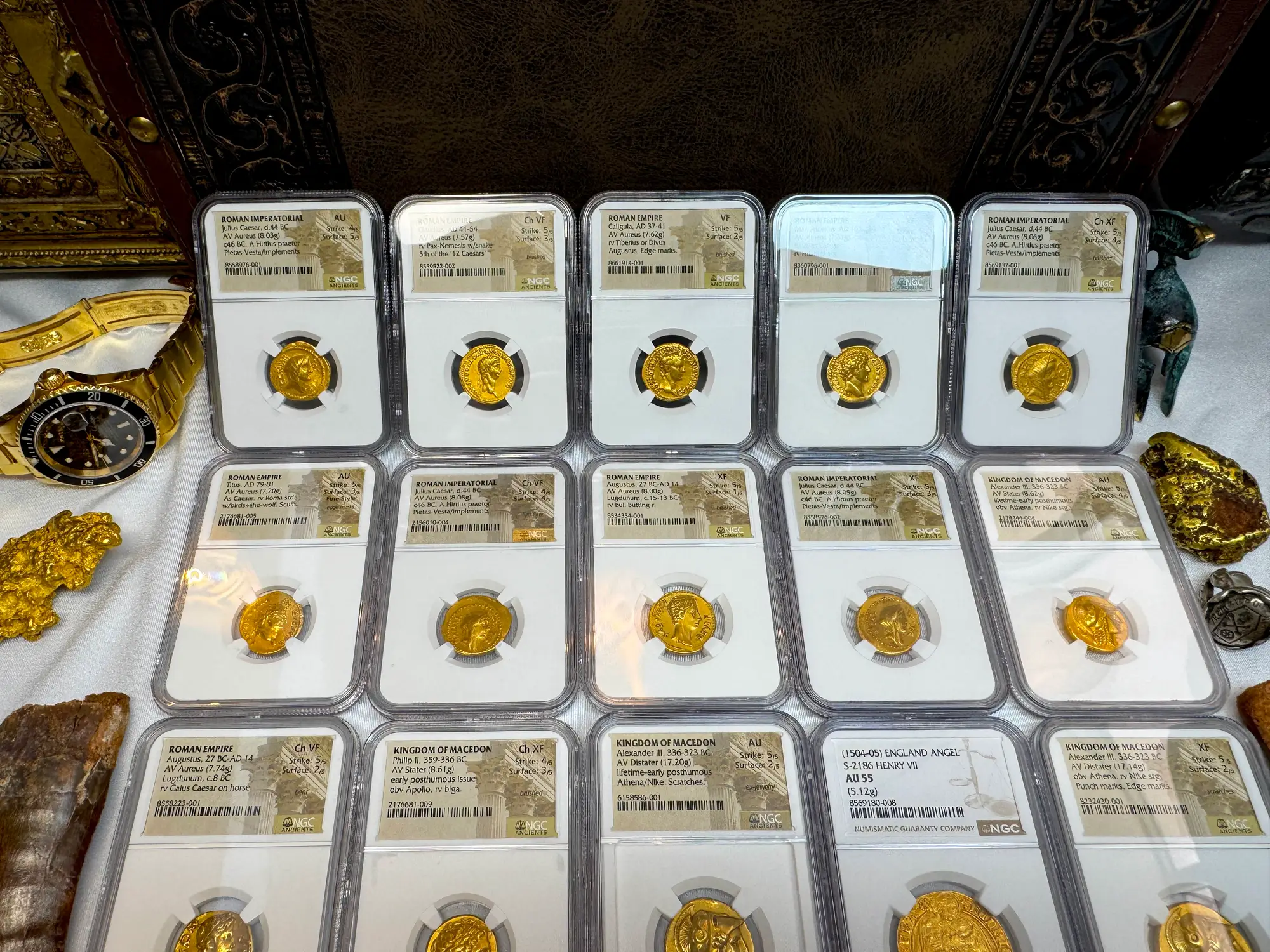 Roman Empire "Claudius" 5th of 12 Caesars NGC Ch VF 14