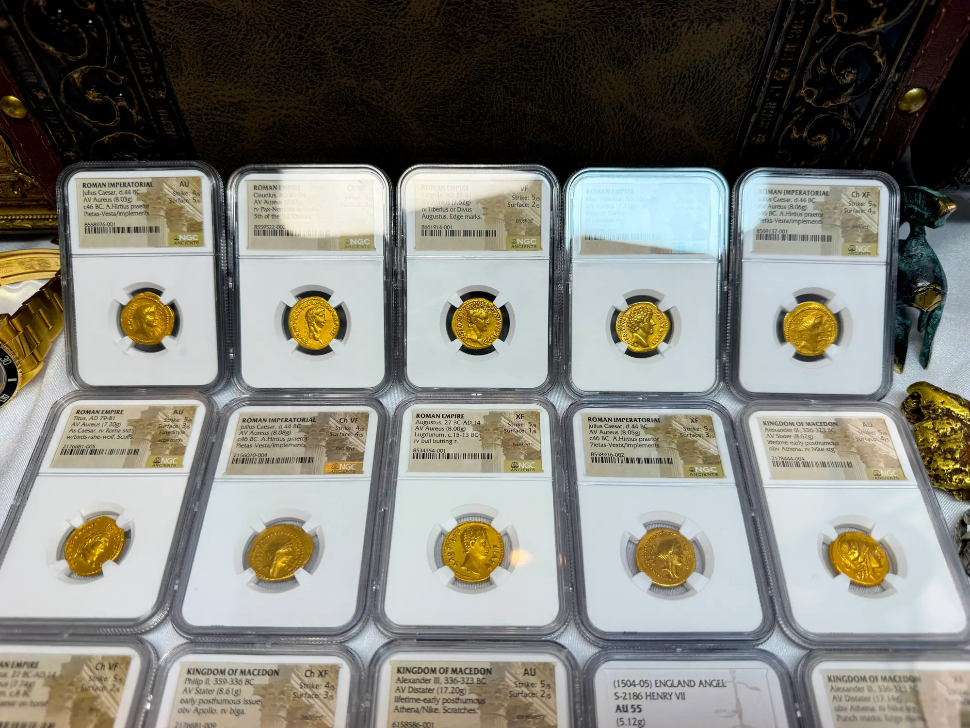 Roman Empire "Claudius" 5th of 12 Caesars NGC Ch VF 27