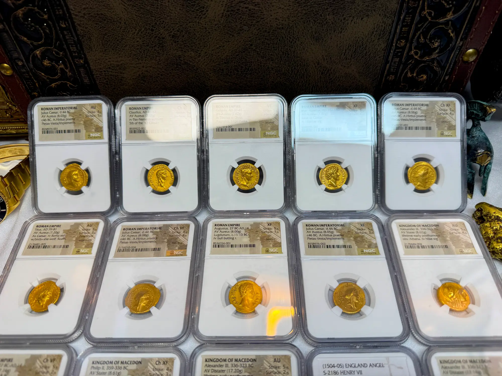 Roman Empire "Claudius" 5th of 12 Caesars NGC Ch VF 15