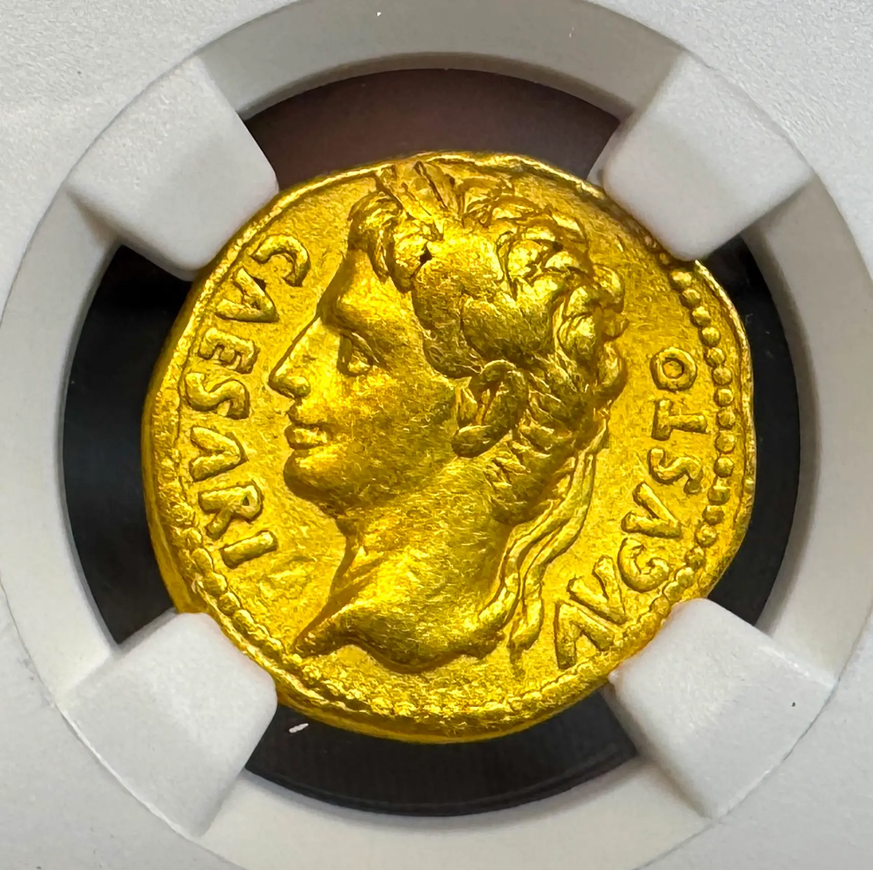 Roman Empire "Augustus" 2nd of 12 Caesars NGC VF