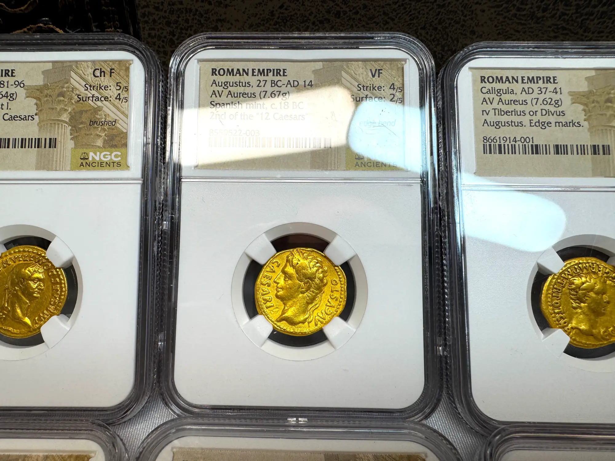 Roman Empire "Augustus" 2nd of 12 Caesars NGC VF 3