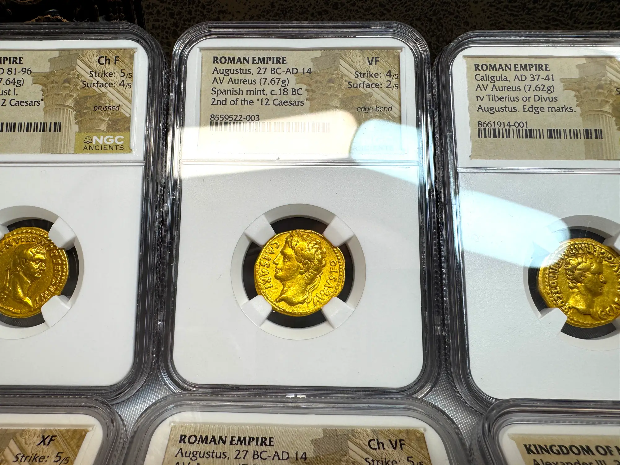 Roman Empire "Augustus" 2nd of 12 Caesars NGC VF 4