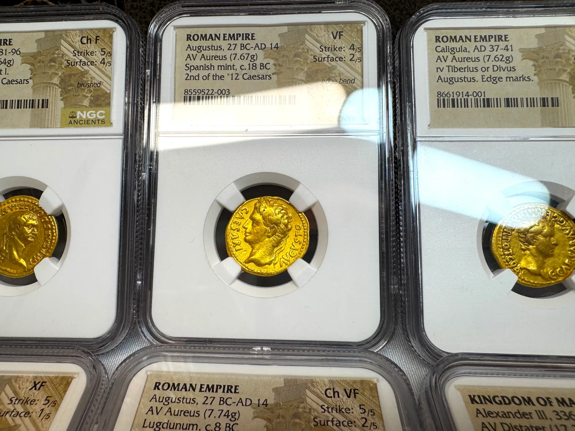 Roman Empire "Augustus" 2nd of 12 Caesars NGC VF 8