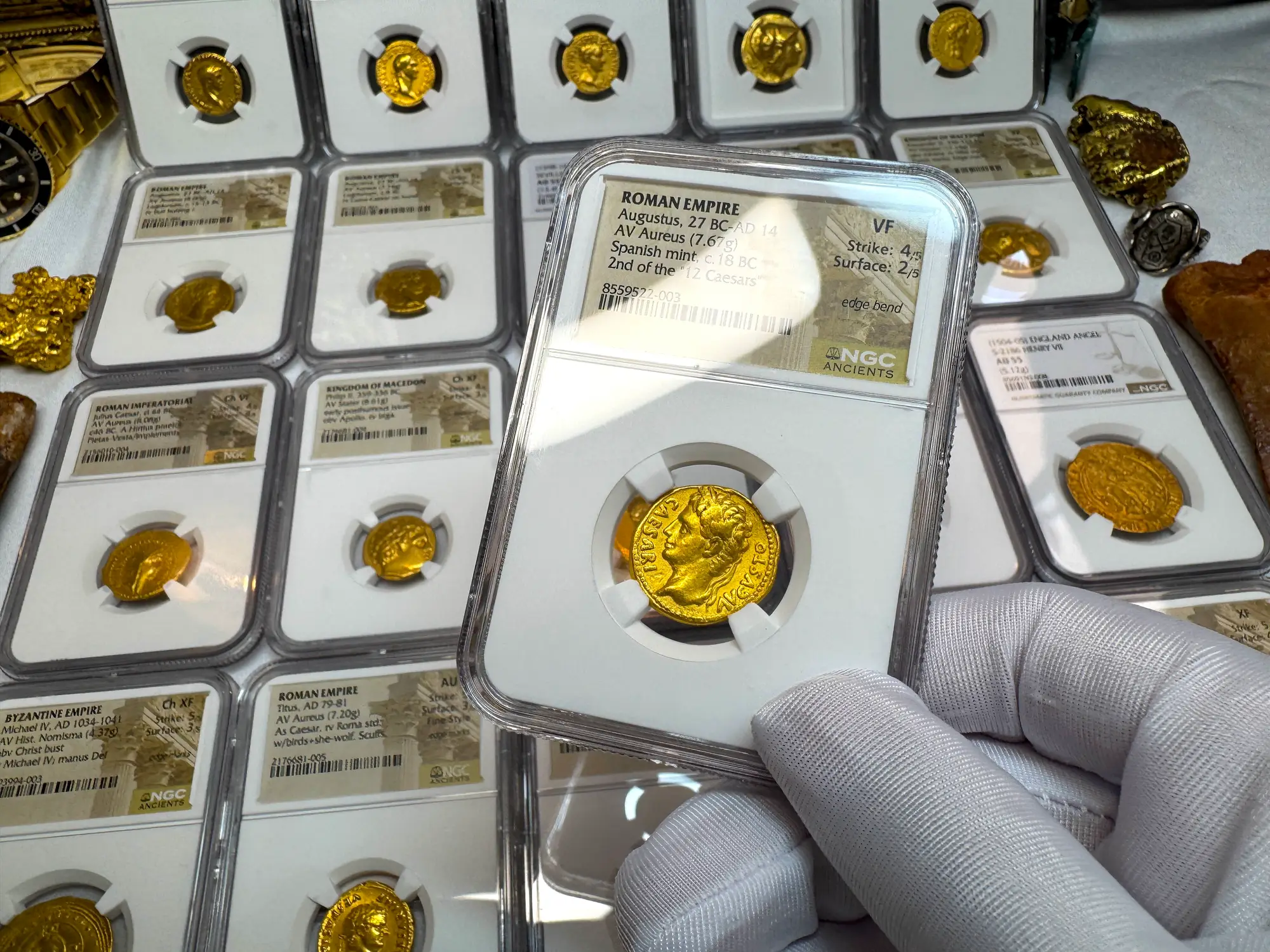 Roman Empire "Augustus" 2nd of 12 Caesars NGC VF 15