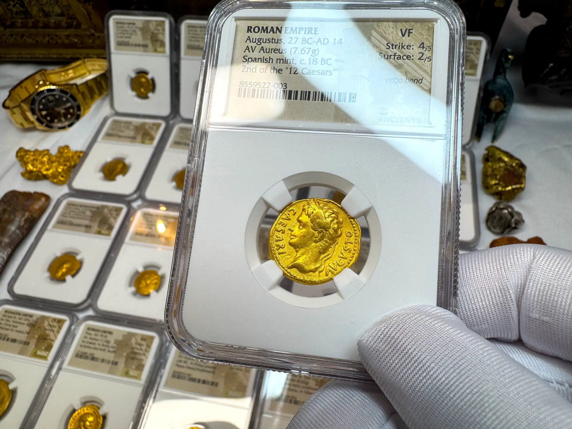 Roman Empire "Augustus" 2nd of 12 Caesars NGC VF 22